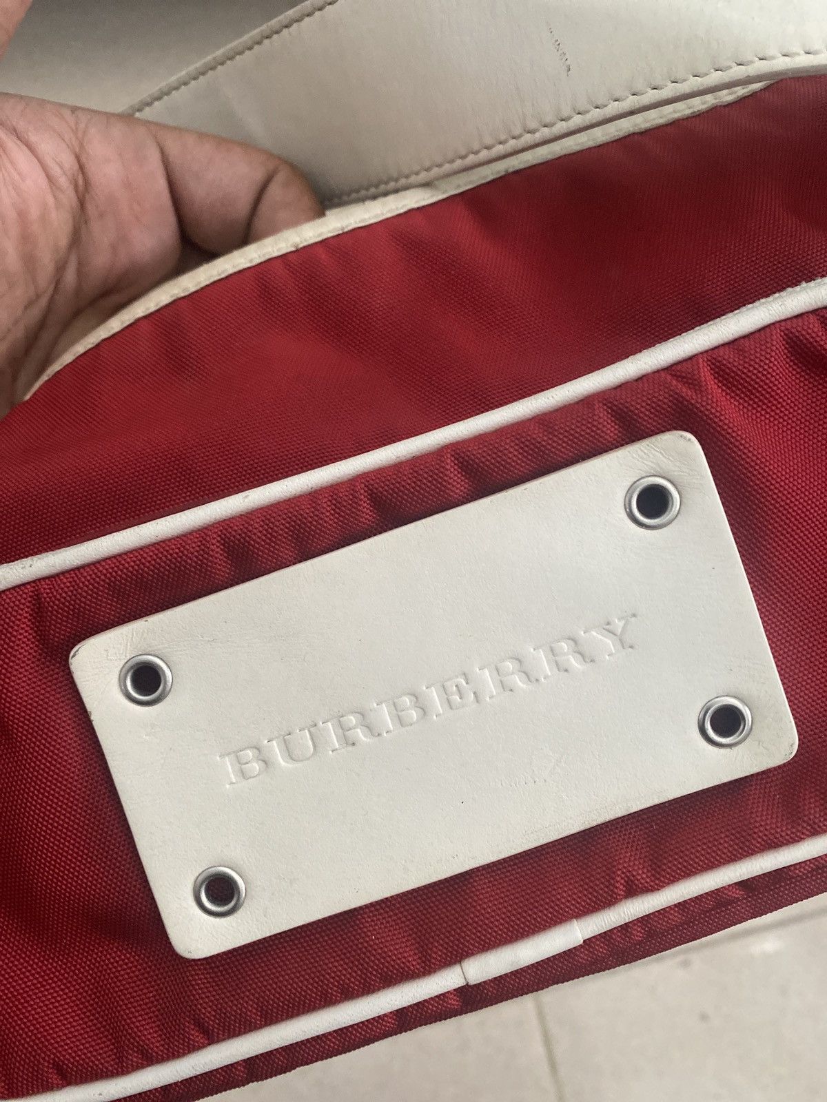 Burberry Burberry Red Nilon Shouder Bag Size ONE SIZE - 9 Thumbnail