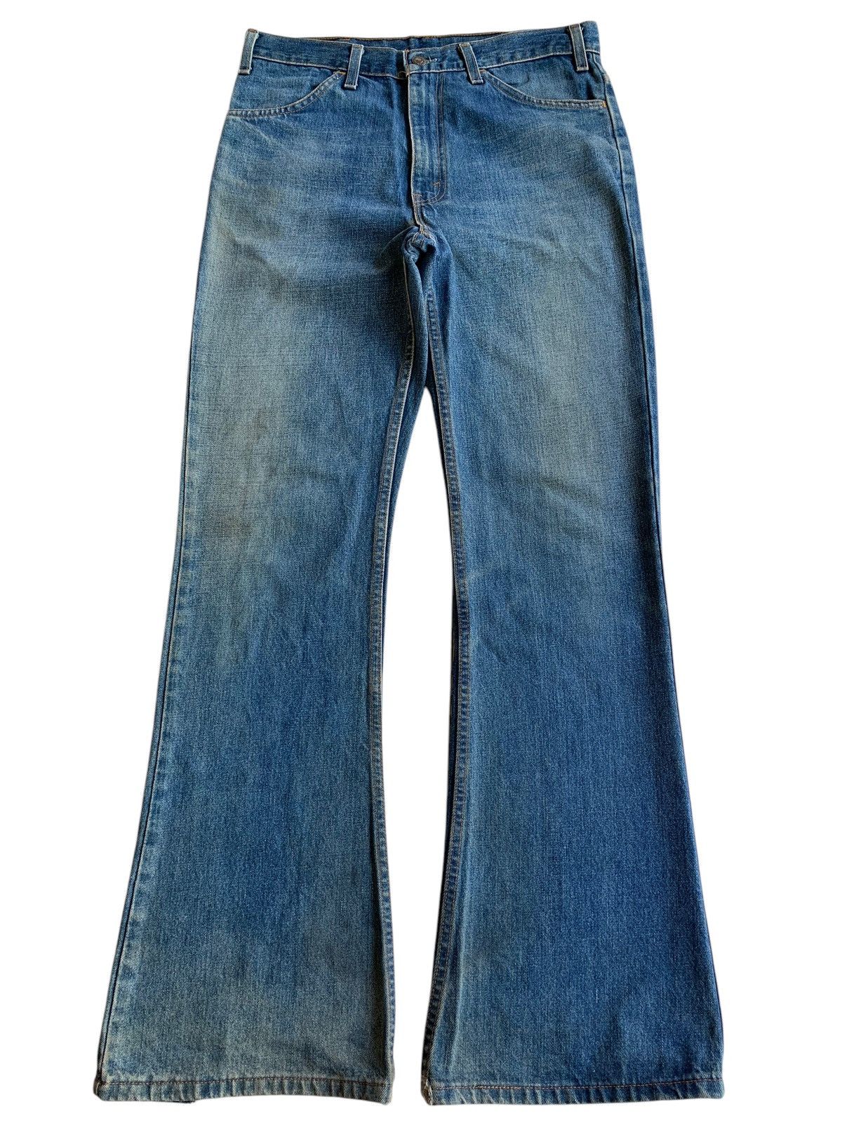 VINTAGE FLARED LEVIS OREN TAG DISTRESSED DENIM