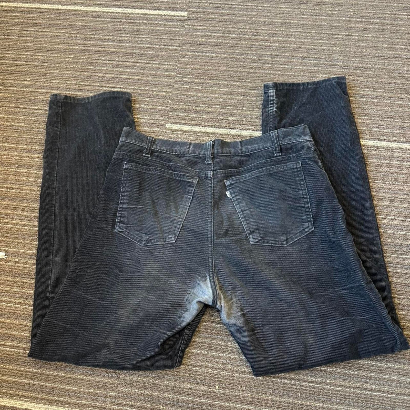 Levi's Vintage 80s Made In USA Balck corduroy pants jeans Size US 36 / EU 52 - 2 Thumbnail
