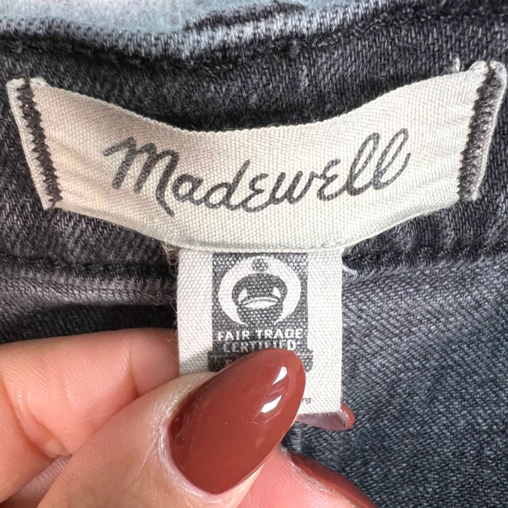 Madewell Madewell Womens Size 32 Gray High-Rise Straight Jeans Raw Hem Size 24" / US 00 / IT 34 - 3 Thumbnail
