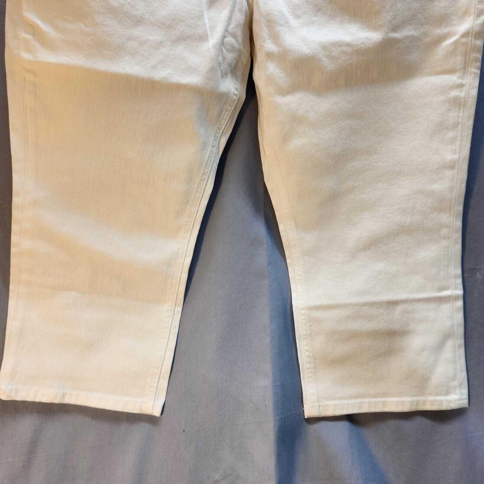 Designer New London Jean White Capri Jeans Size 14 Size 36" / US 14 / IT 50 - 3 Thumbnail