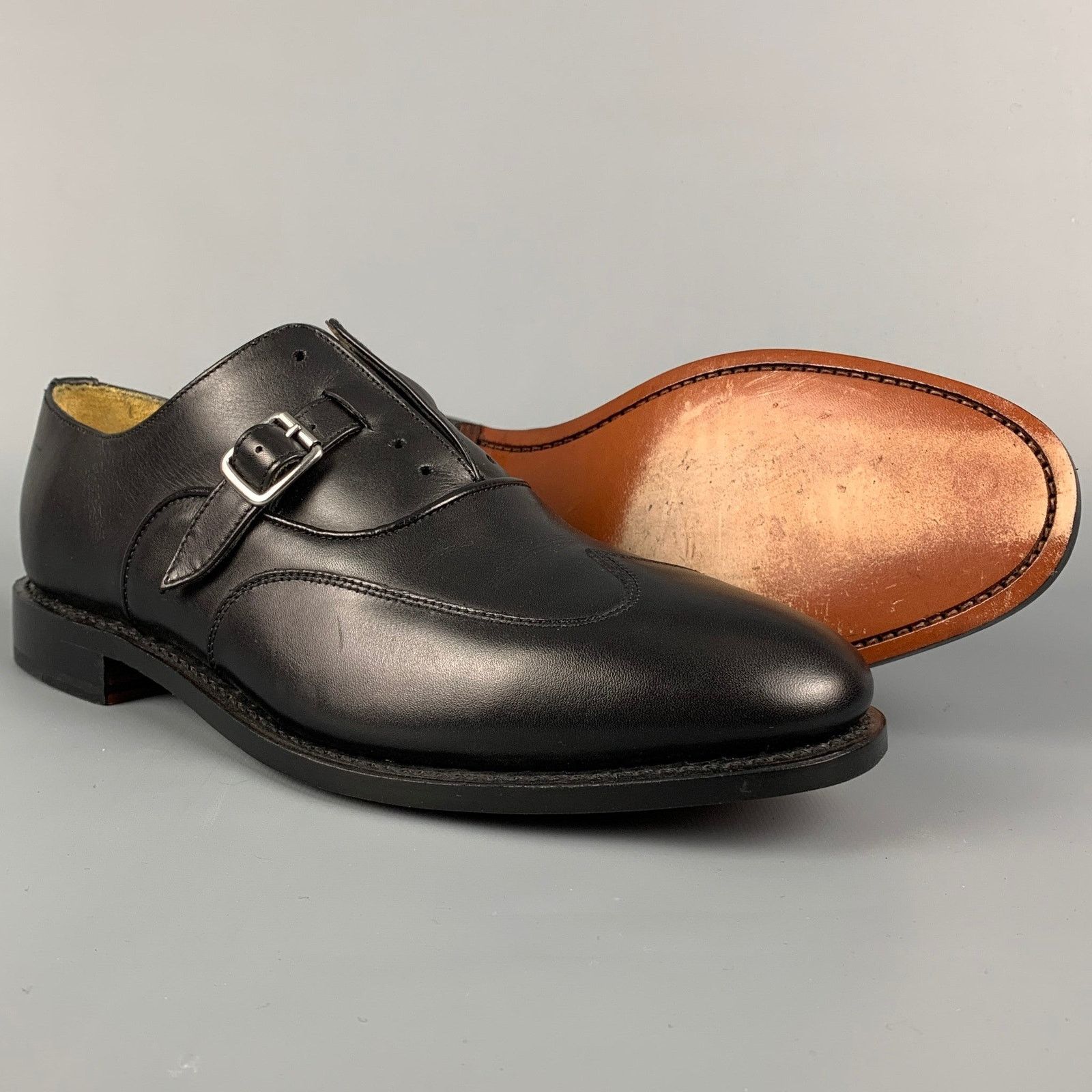 Michael Bastian Size 8.5 Black Leather Monk Strap Lace Up Shoes Size US 8.5 / EU 41-42 - 3 Thumbnail