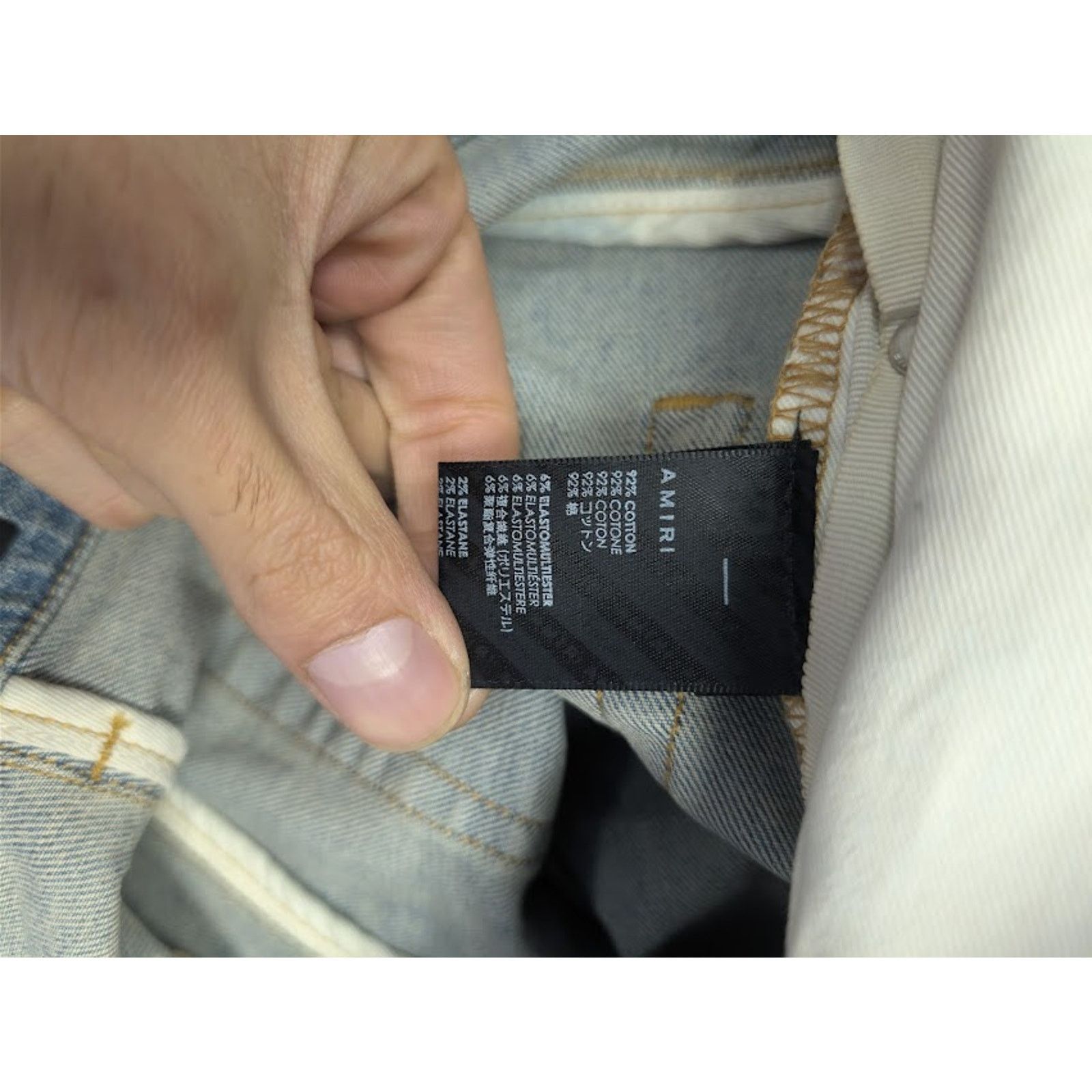 Amiri o1rshd1 Varsity Eagle Logo Skinny Jeans in Antique Indigo 33 Size US 33 - 20 Thumbnail