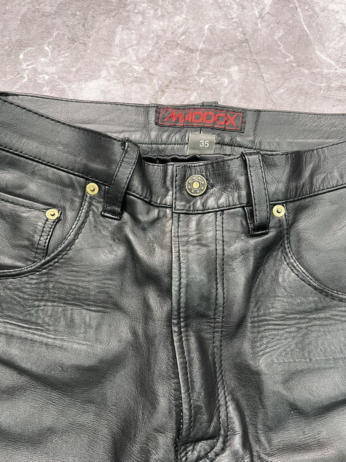 Other VINTAGE REGULAR LEATHER MOTO PANTS BALENCIAGA STYLE Size US 35 - 6 Thumbnail