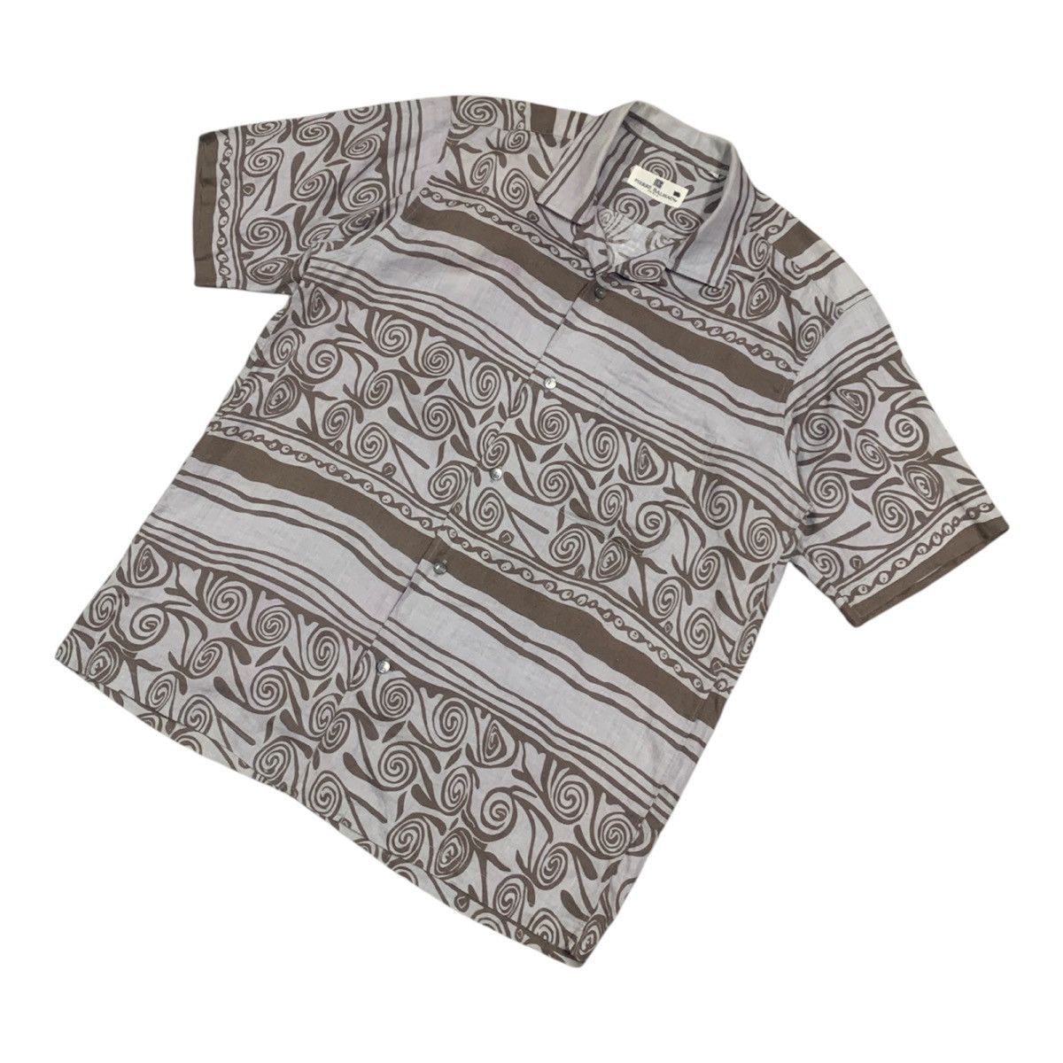 Vtg Pierre Balmain Linen Tropical Resort Shirt