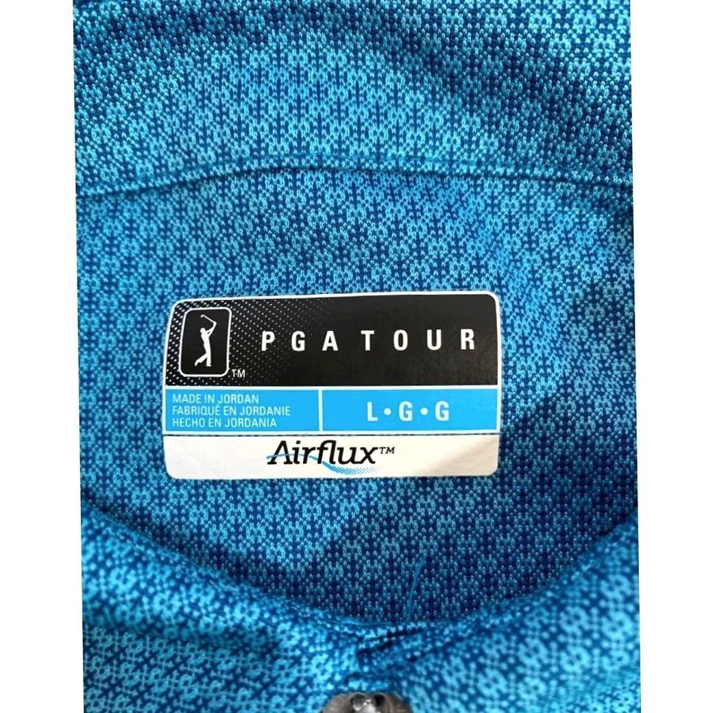 PGA Tour PGA TOUR Polo Adult Large Blue Mens Airflux Golf Shirt Rugby Athletic Size US L / EU 52-54 / 3 - 3 Thumbnail