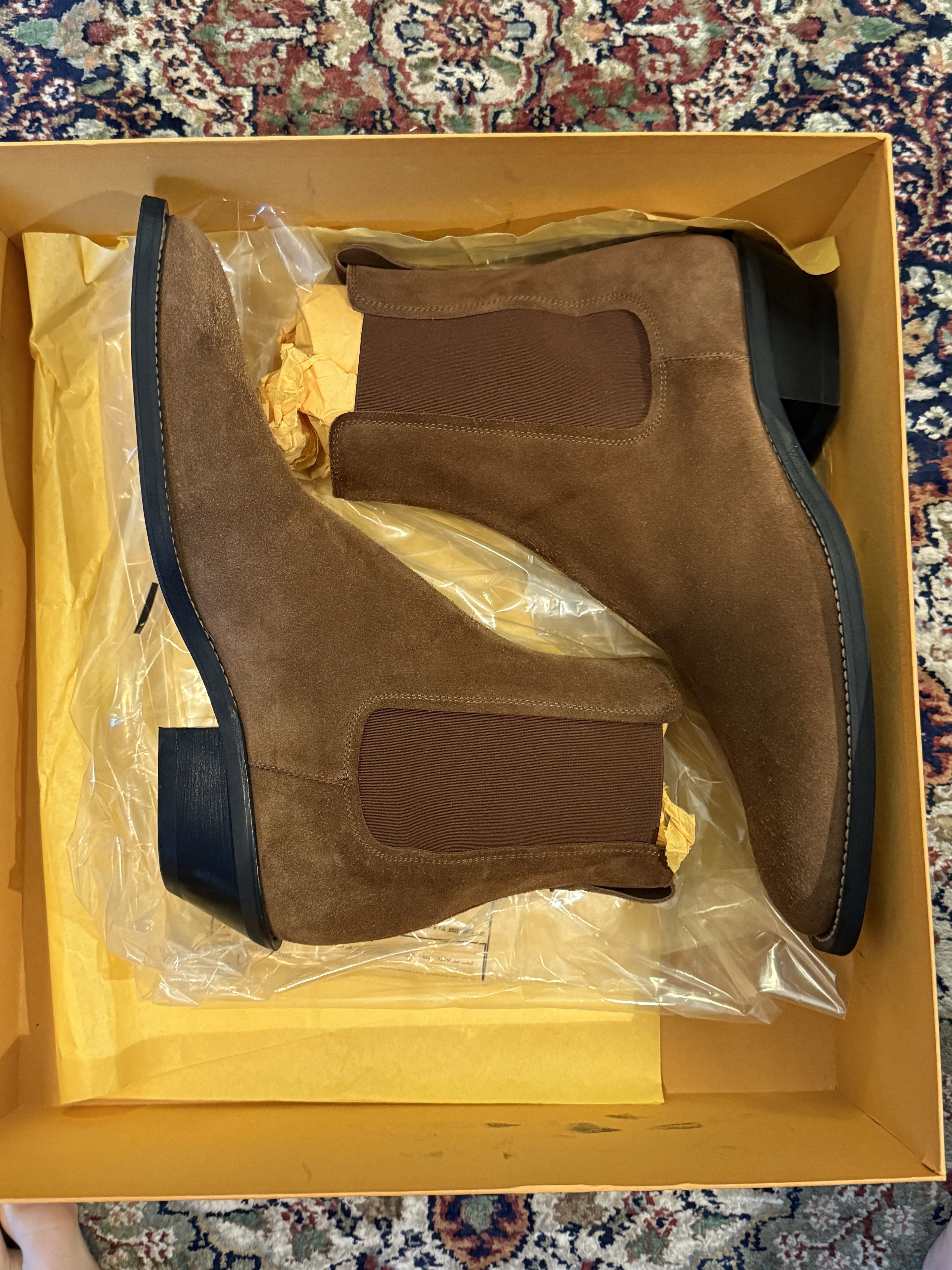Suede Cuban Heeled Chelsea Boot