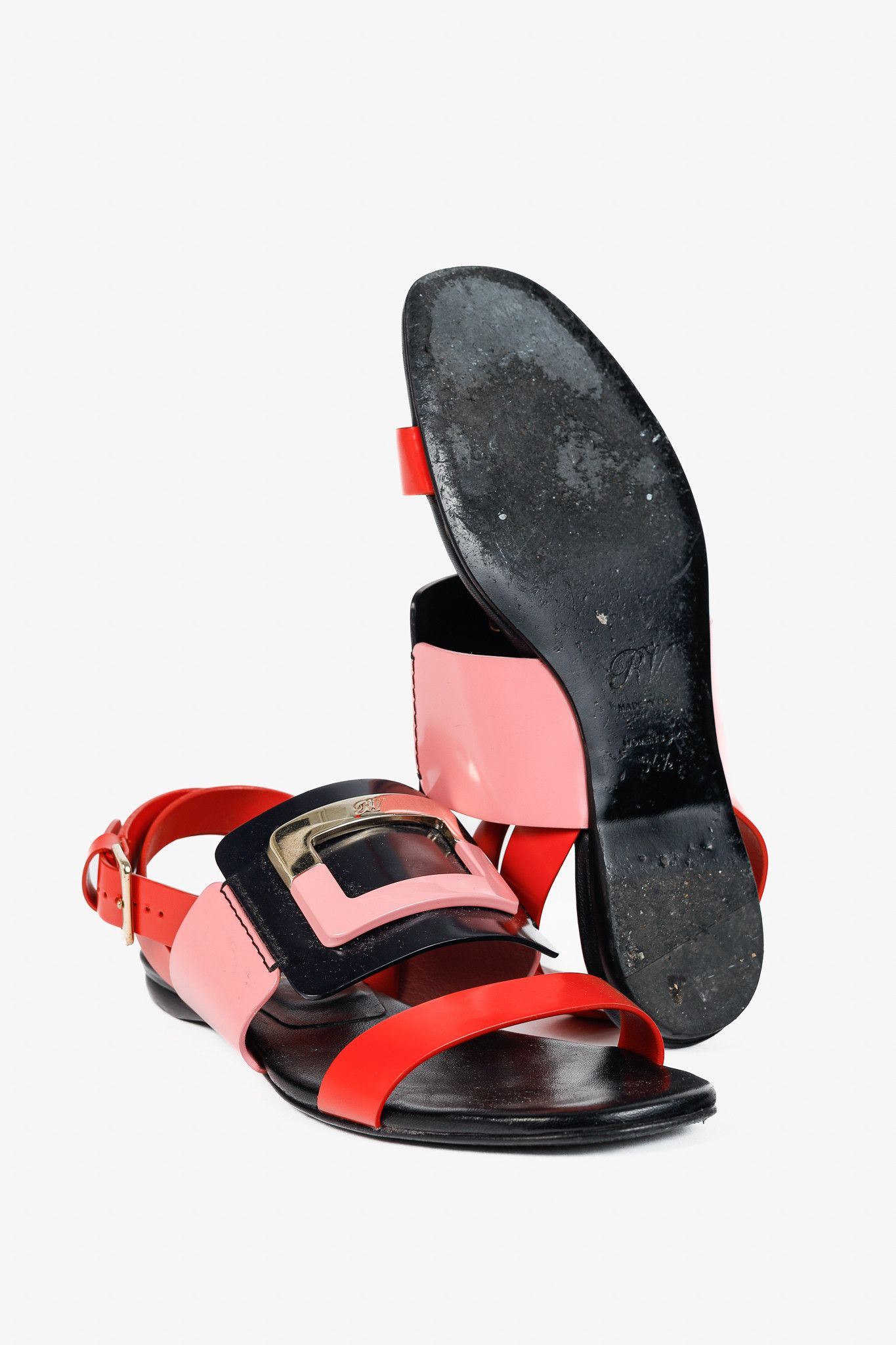 Roger Vivier Roger Vivier SS/14 Colour-Block Buckle Flat Sandals Size US 4 / IT 34 - 5 Thumbnail