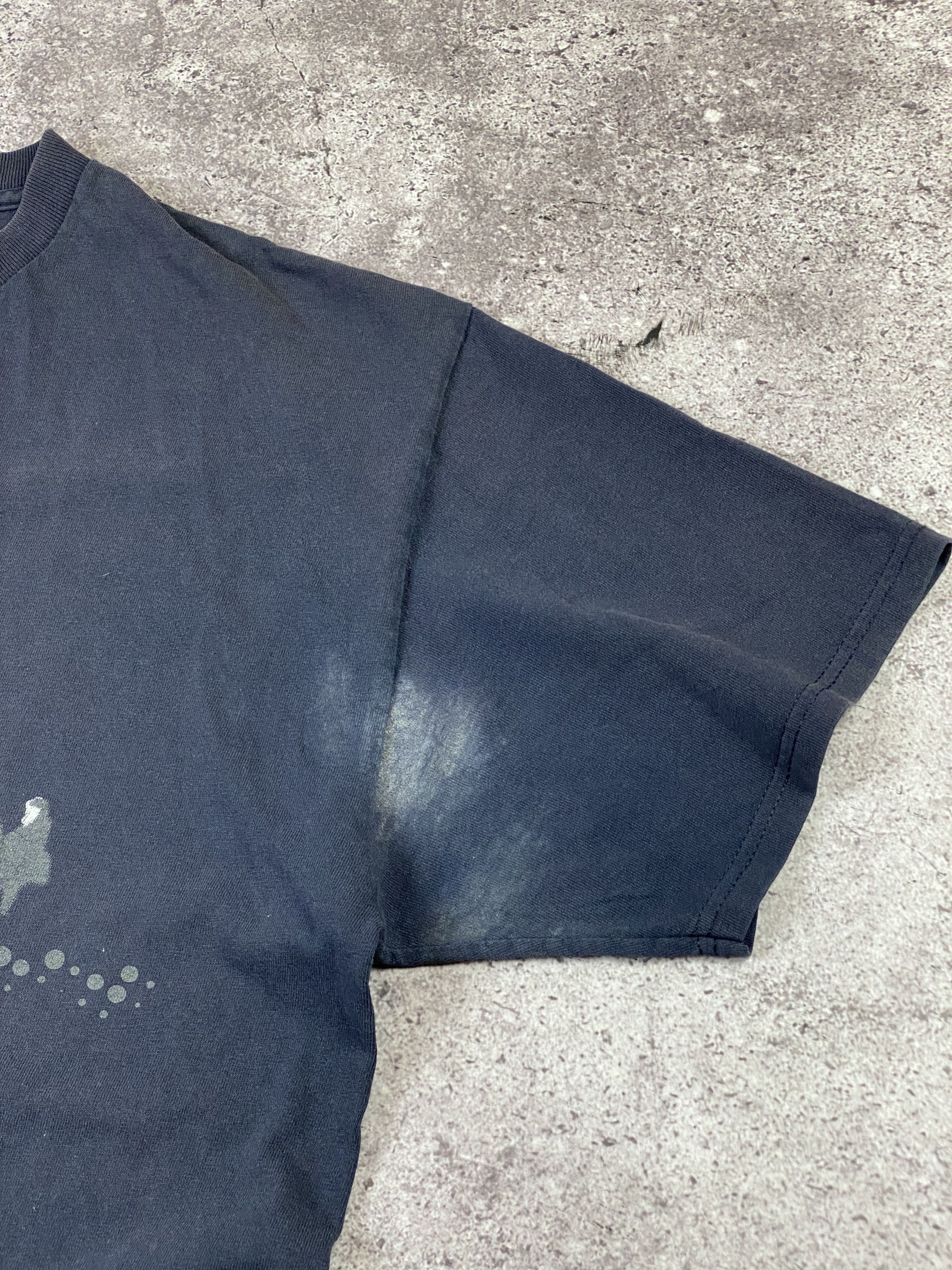 Stussy × Vintage RARE Vintage 90s STUSSY Train Graphite Big Logo T Shirt Size US L / EU 52-54 / 3 - 6 Thumbnail