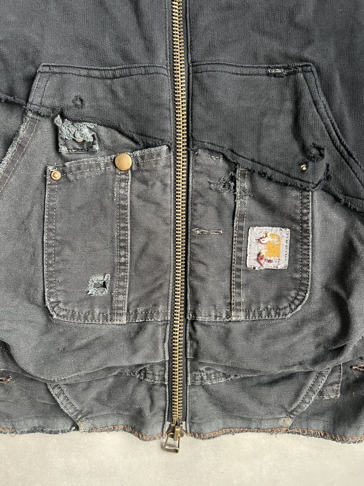 Greg Lauren Greg Lauren 50/50 Black Fleece Canvas High Tech Track Jacket Size US L / EU 52-54 / 3 - 3 Thumbnail