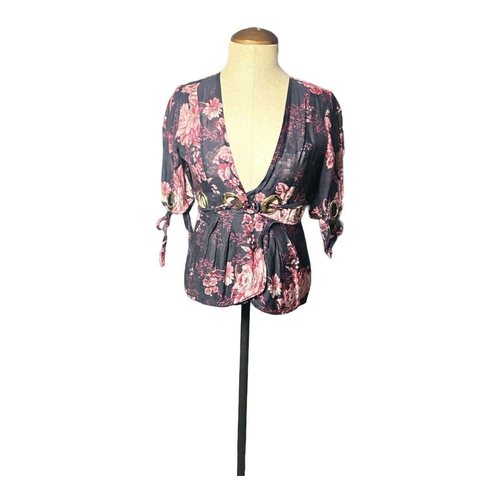 Alice McCall Alice McCall Blouse 2 Silk Only Everything Bow Tie Gold Rin Size XS / US 0-2 / IT 36-38 - 3 Thumbnail