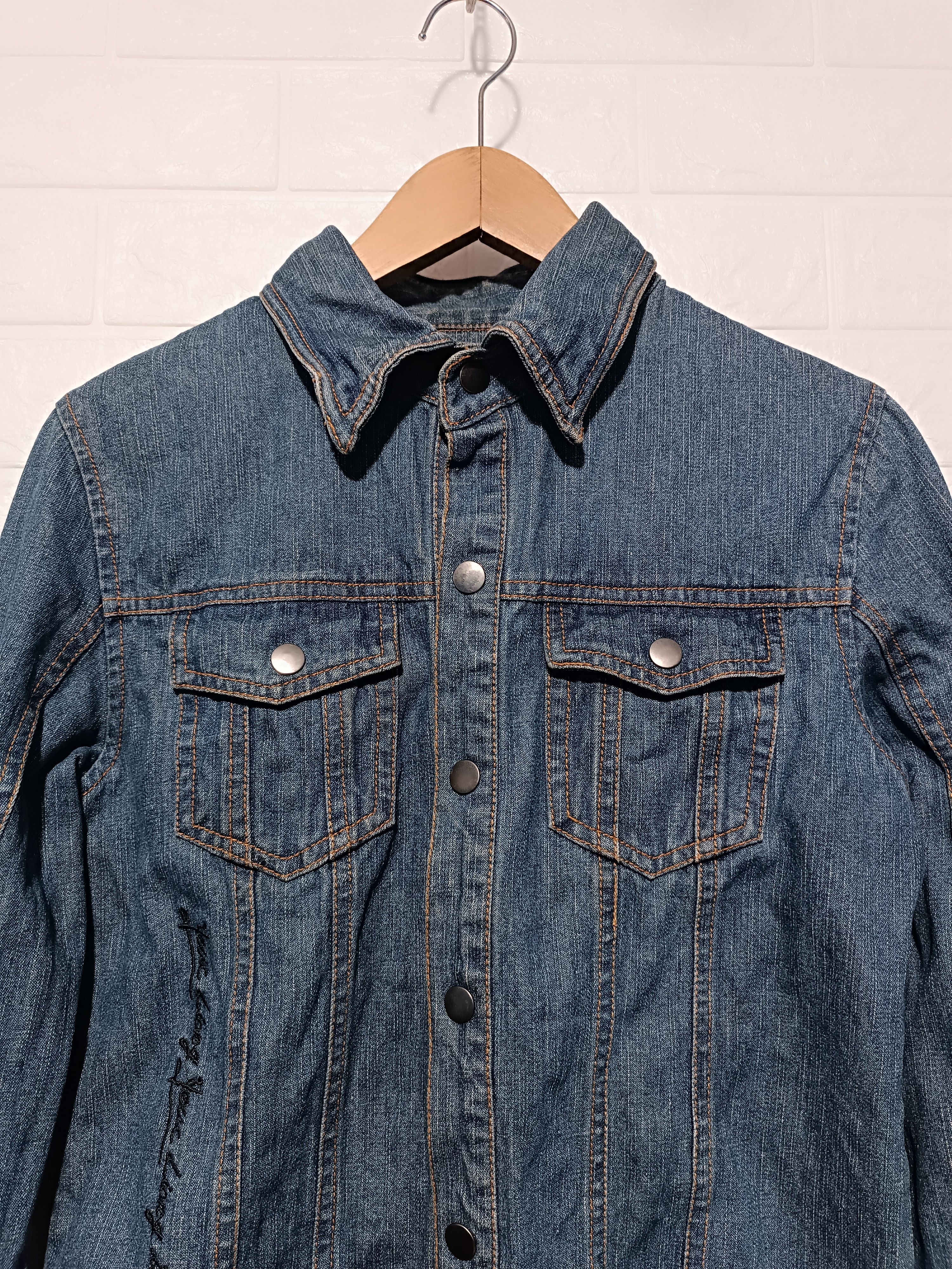 Japanese Brand Vintage Xfrm Poem Denim Shirt Jacket Size US M / EU 48-50 / 2 - 4 Thumbnail