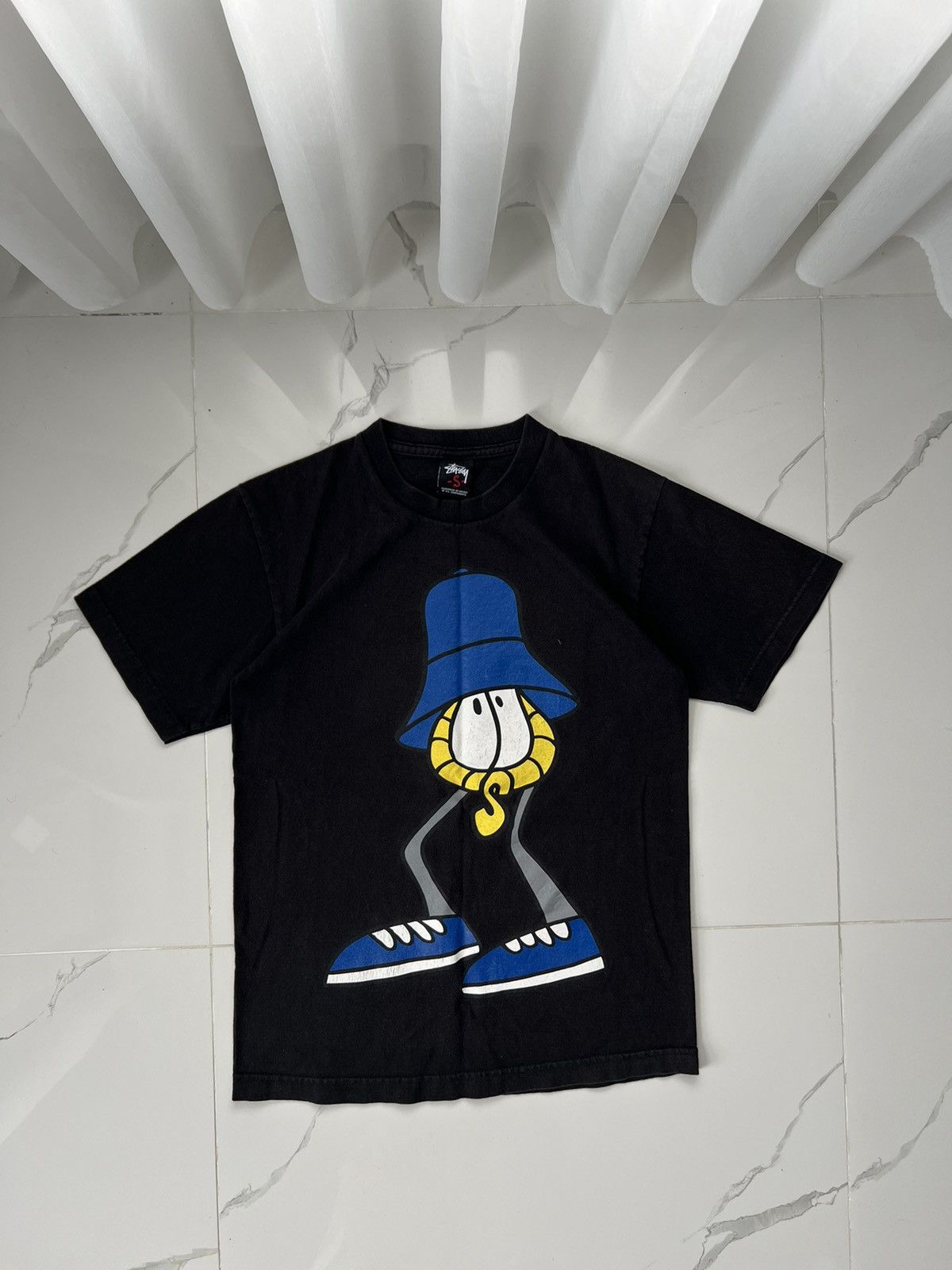 Stussy × Vintage 90's STUSSY REAS RARE Y2K CAP GUY TEE RETRO Size US S / EU 44-46 / 1 - 1 Thumbnail