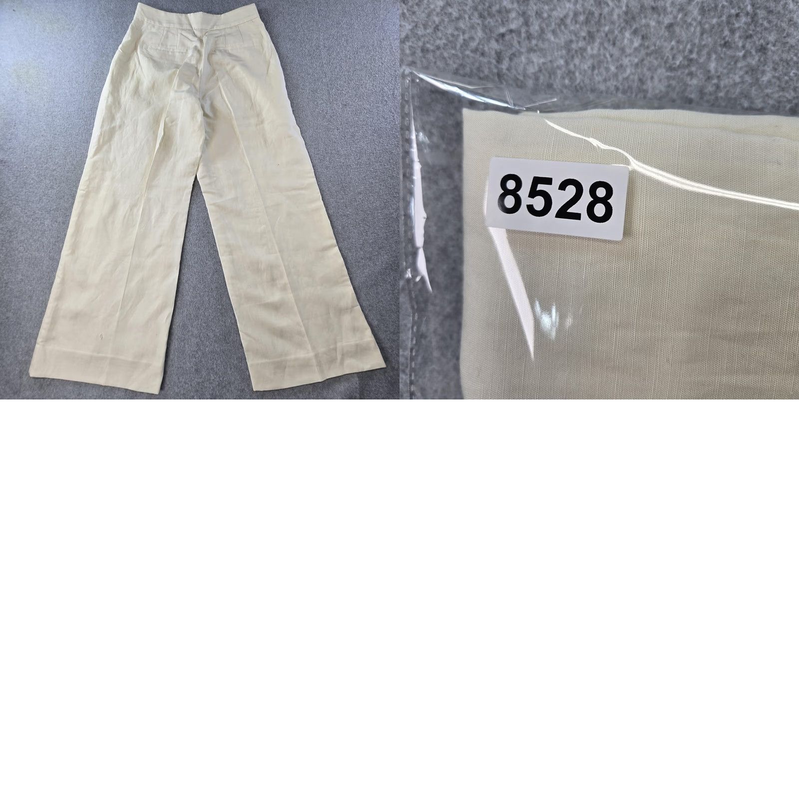 Banana Republic VINTAGE: No Banana Republic Pants Womens 6 Petite White Wide-Leg Twill Pleated Lined Size 28" / US 6 / IT 42 - 8 Thumbnail