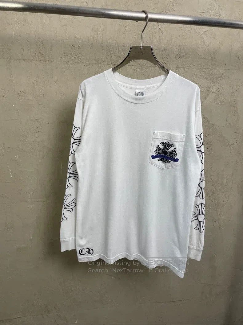 Chrome Hearts CHROME HEARTS Size M White blue scroll big cross horseshoe Size US M / EU 48-50 / 2 - 3 Thumbnail