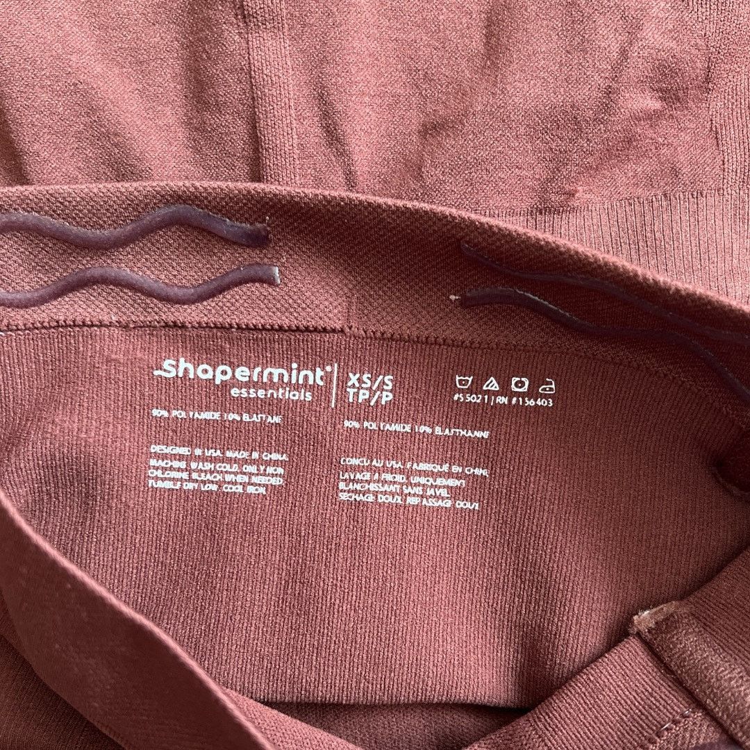Other Shapermint Essentials Brown High-Waisted Shaper Shorts, XS/S Size 24" / US 00 / IT 34 - 3 Thumbnail