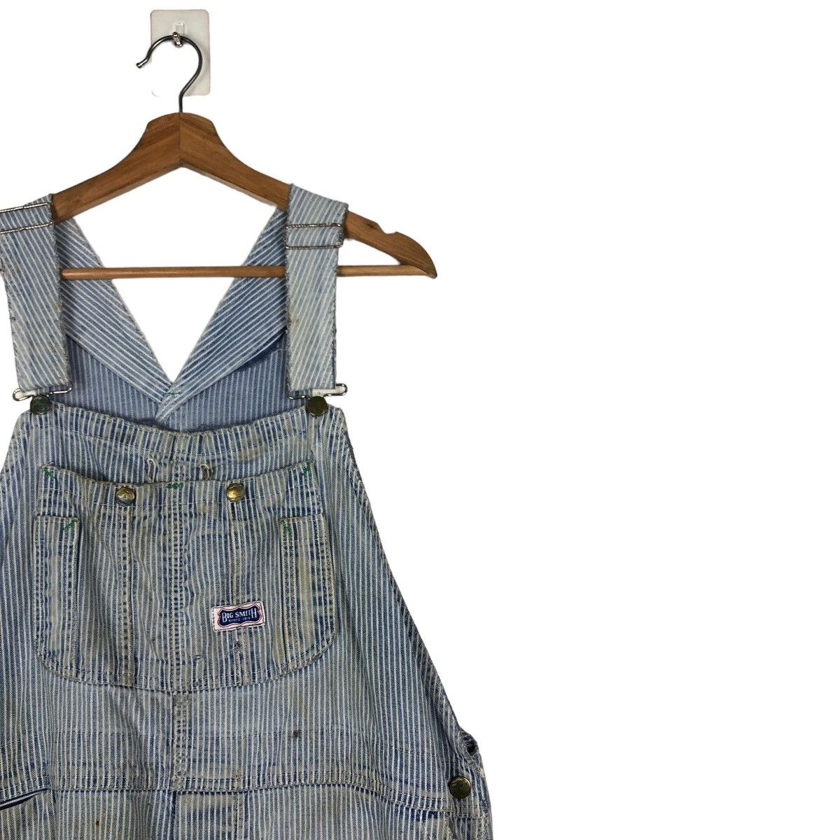 Japanese Brand 🔥Vtg Hickory Chore Overall Worker Big Smith Issey Miyake Size US 44 / EU 60 - 6 Thumbnail