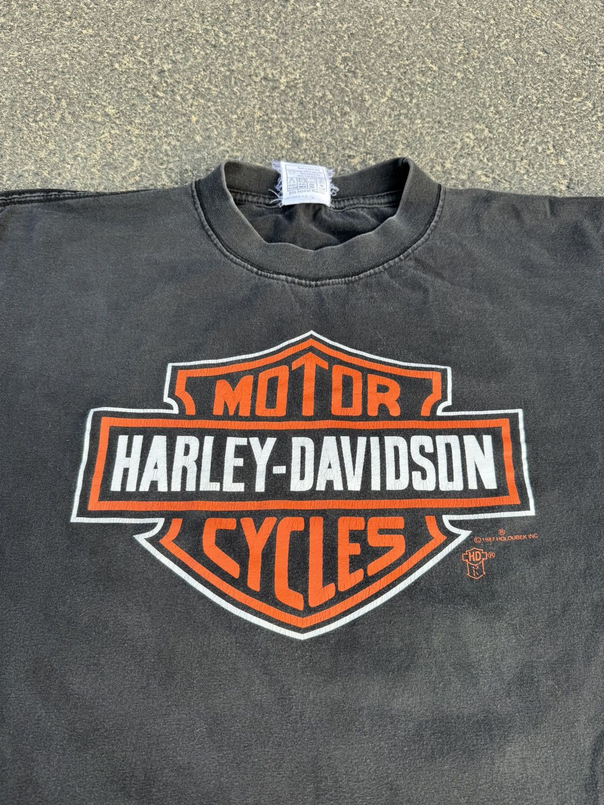 Harley Davidson 1987 Harley Davidson Vintage Tee Holoubek Choppers 90s 3D Size US XL / EU 56 / 4 - 3 Thumbnail