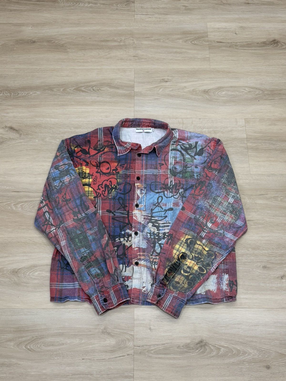 Vale Vale Graffiti Flannel Shirt Size US XL / EU 56 / 4 - 1 Thumbnail