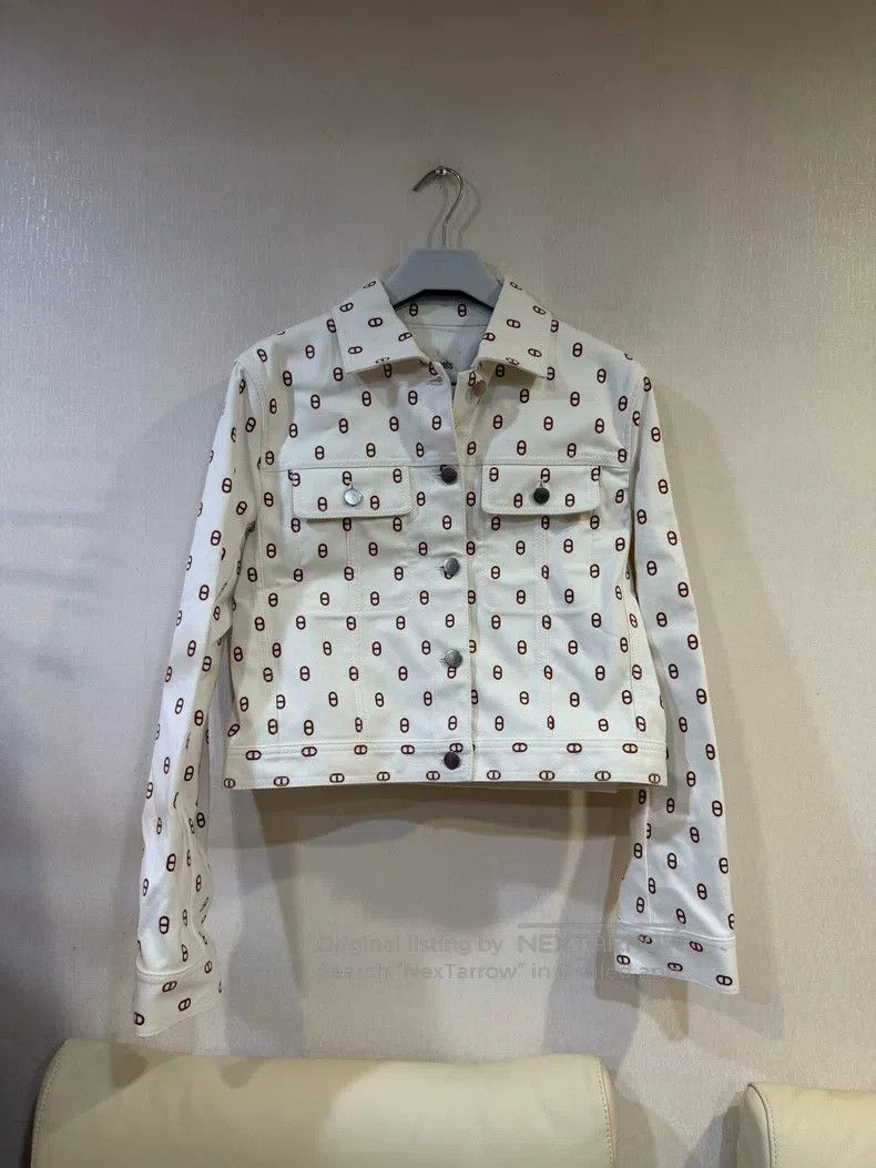 Hermes Pig Nose Printed Denim Jacket