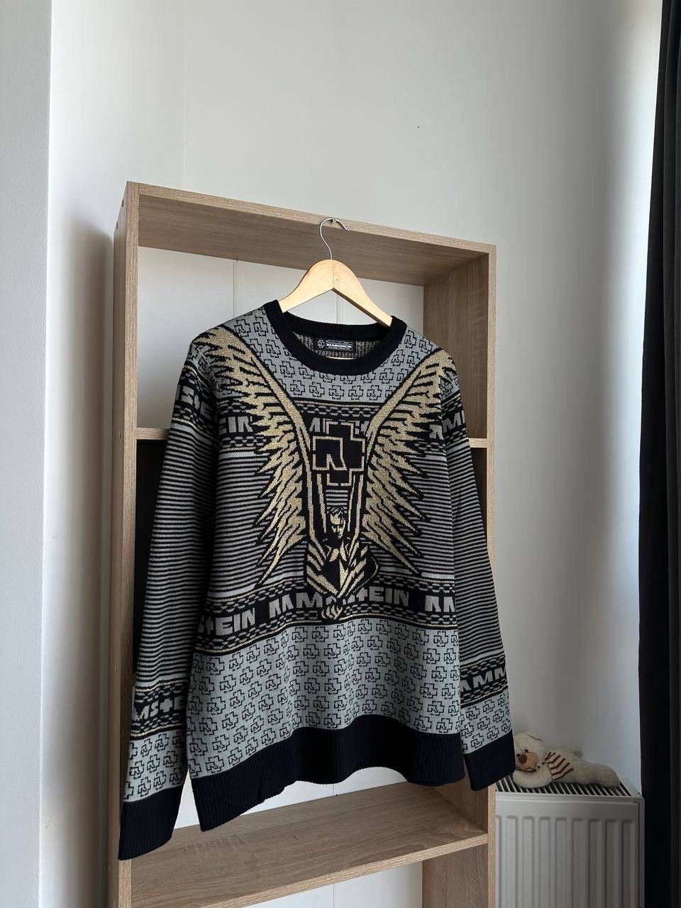 Band Tees × Vintage Vintage Rammstein Rock Band Gray Sweater Center Logo Size US L / EU 52-54 / 3 - 3 Thumbnail