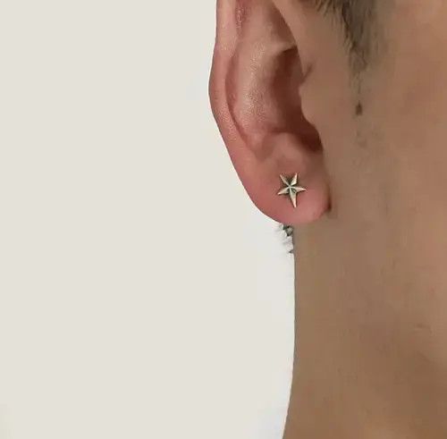 Sterling Silver 💯925 silver Retro punk earrings Size ONE SIZE - 1 Thumbnail