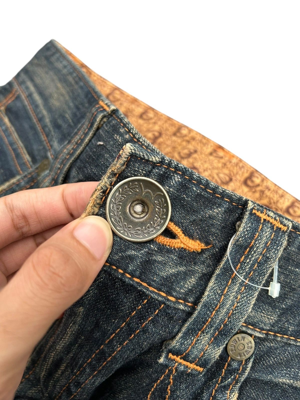 Edwin × Japanese Brand × Jean Vintage Edwin BTZ503 Rusty Mudwash Japanese Denim Jeans Size US 30 / EU 46 - 8 Thumbnail