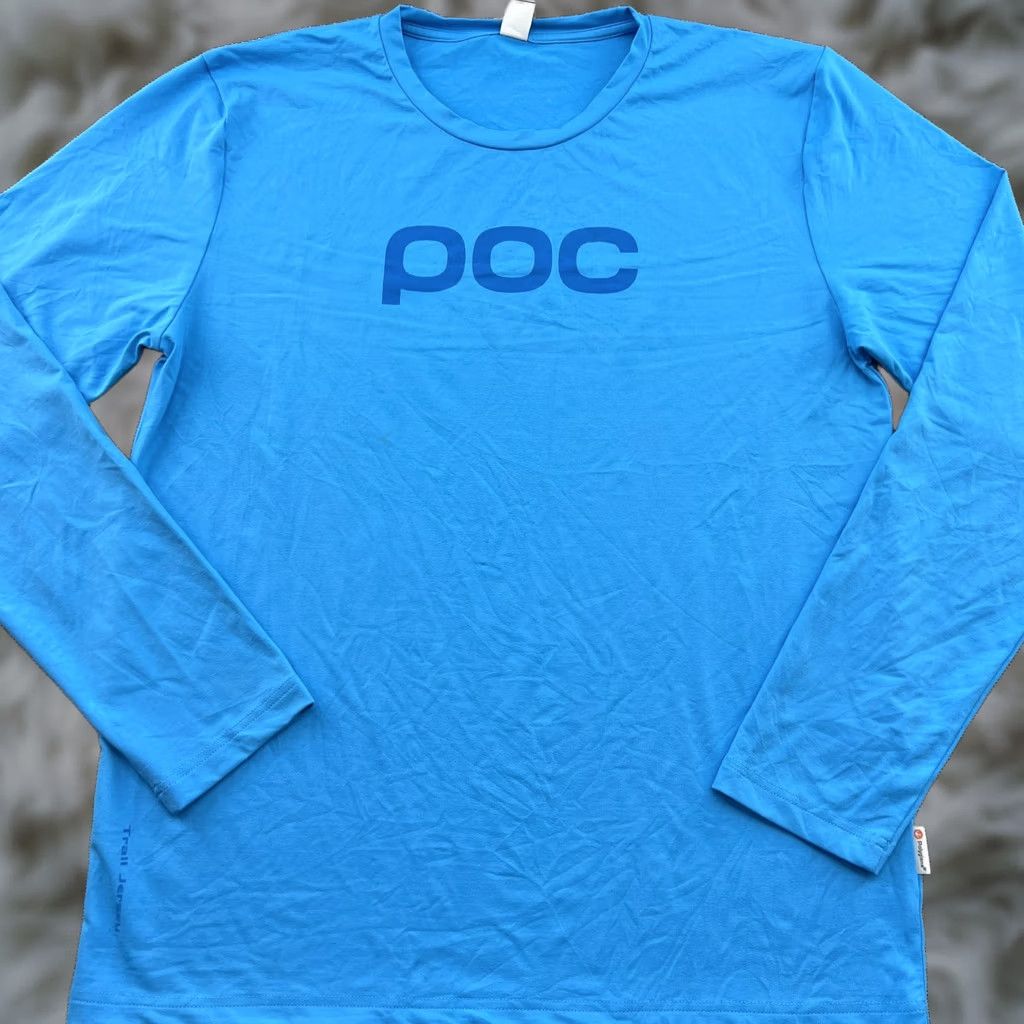 Vintage POC Trail Jersey Mens XL Blue Running Base Layer Shirt Long Sleeves Polygiens Quick Dry Stretch Size US XL / EU 56 / 4 - 1 Thumbnail