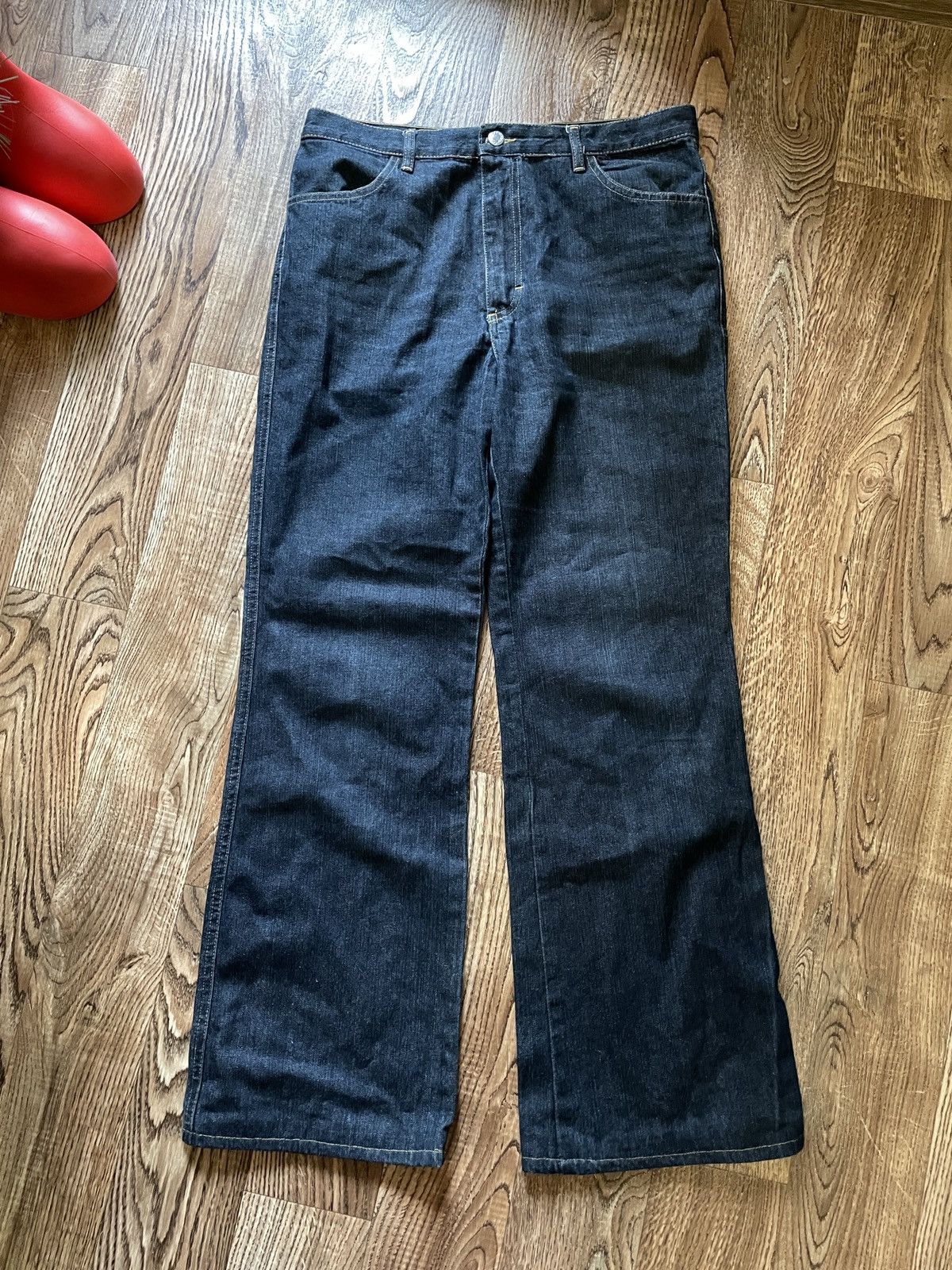 Japanese Brand Vintage Y2K Jeans Wide Legs Flared Harajuku Style Baggy Size US 32 / EU 48 - 2 Thumbnail