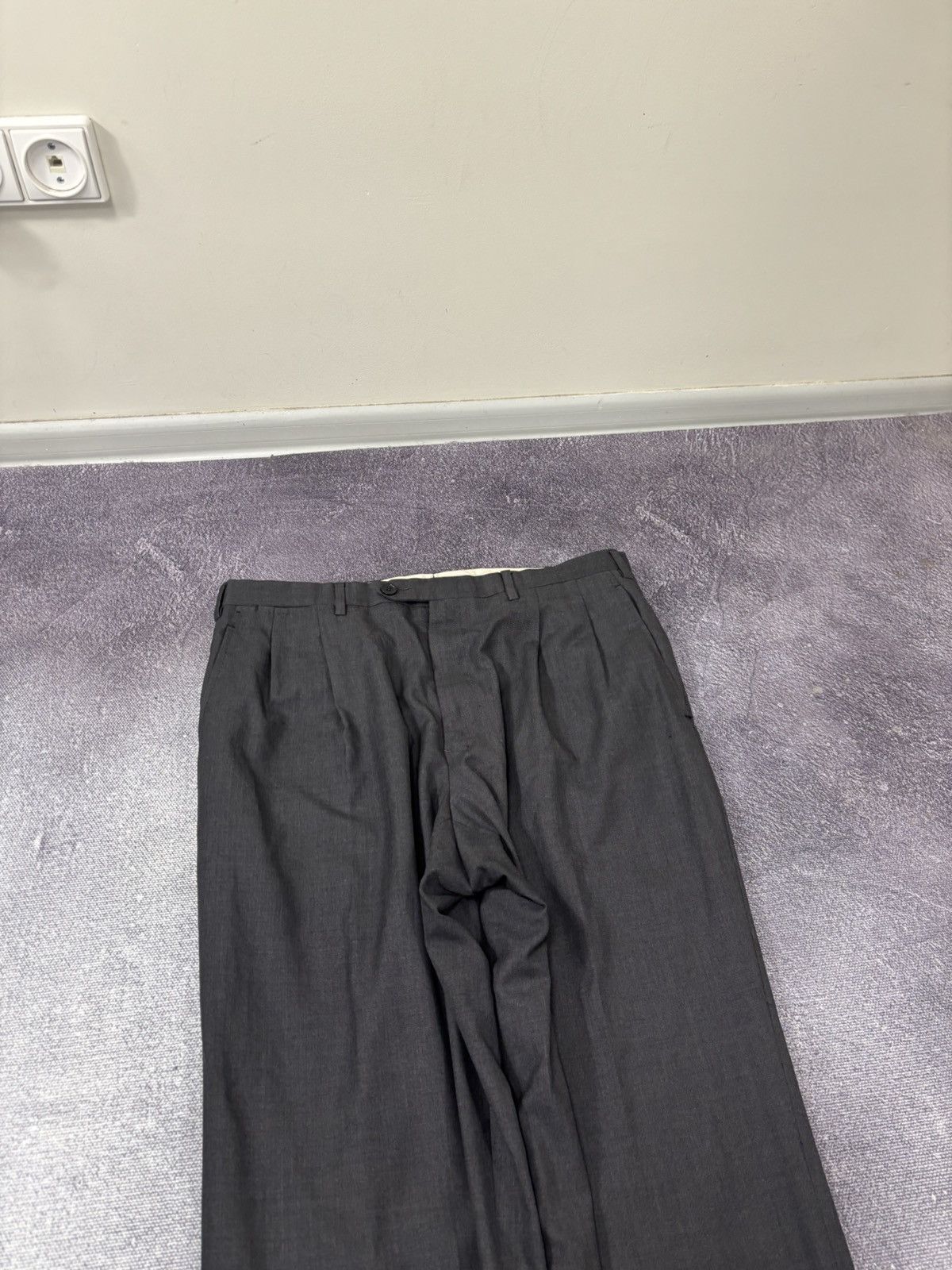 Kiton Kiton Napoli Men’s Charcoal Gray Wool Dress Pants Trousers Size US 38 / EU 54 - 4 Thumbnail