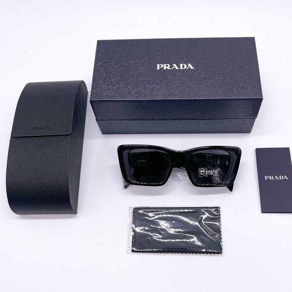 Prada NEW PRADA PR08YS 1AB5S0 WOMEN’S SUNGLASSES PRADA PR08YS BLAC Size ONE SIZE - 13 Thumbnail