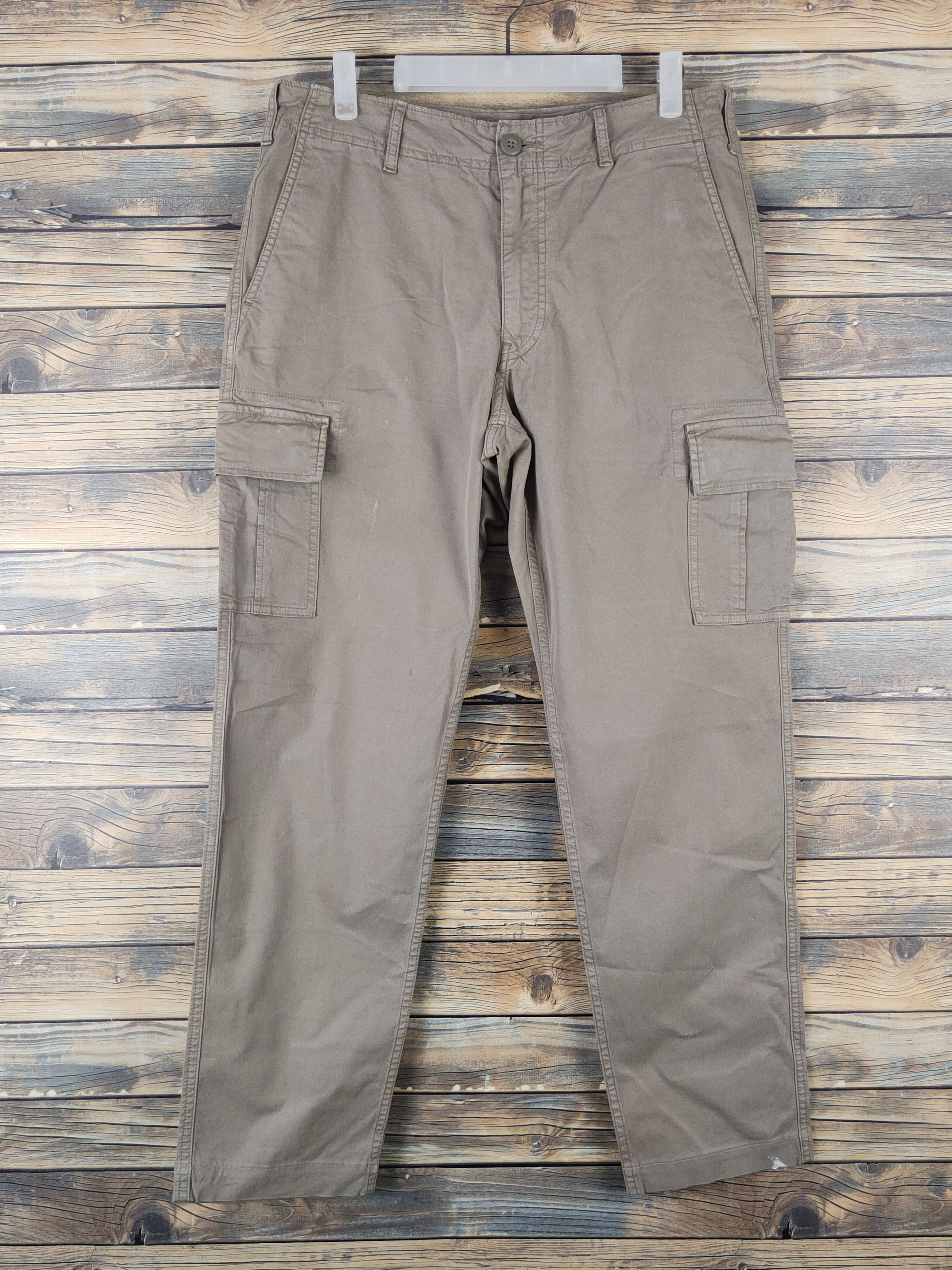 Japanese Brand DL Uniqlo Brown Multipocket Tactical Cargo Pants #1501 Size US 33 - 1 Thumbnail