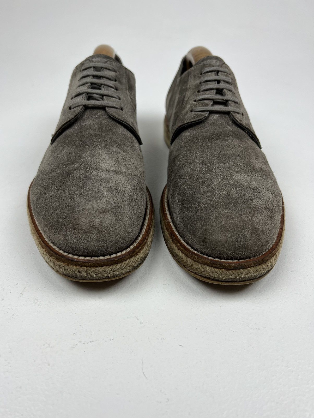 Prada PRADA Derby Suede Chukka Shoes Lace Up Vintage Beige Men’s Size US 9 / EU 42 - 4 Thumbnail