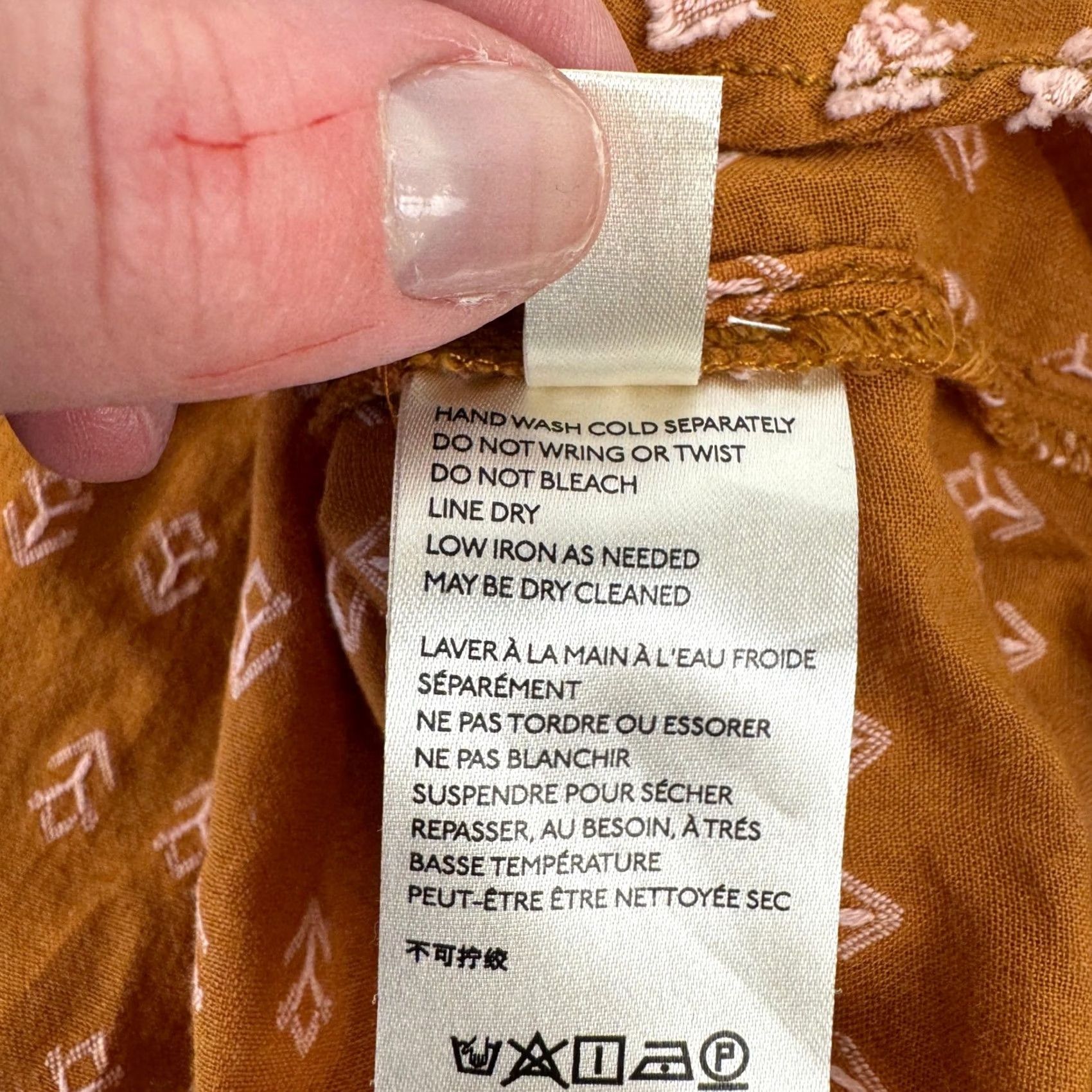 Anthropologie Anthropologie Pilcro Tavi Textured Button Down Blouse Rust Orange S OB1104511 Size S / US 4 / IT 40 - 5 Thumbnail