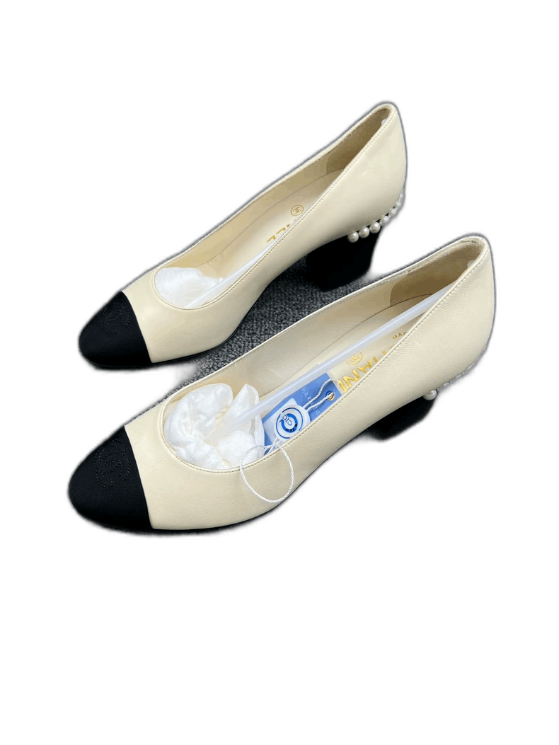 Chanel New Chanel Pearl High Heel Shoes Size 37.5 Size US 7.5 / EU 40-41 - 1 Thumbnail