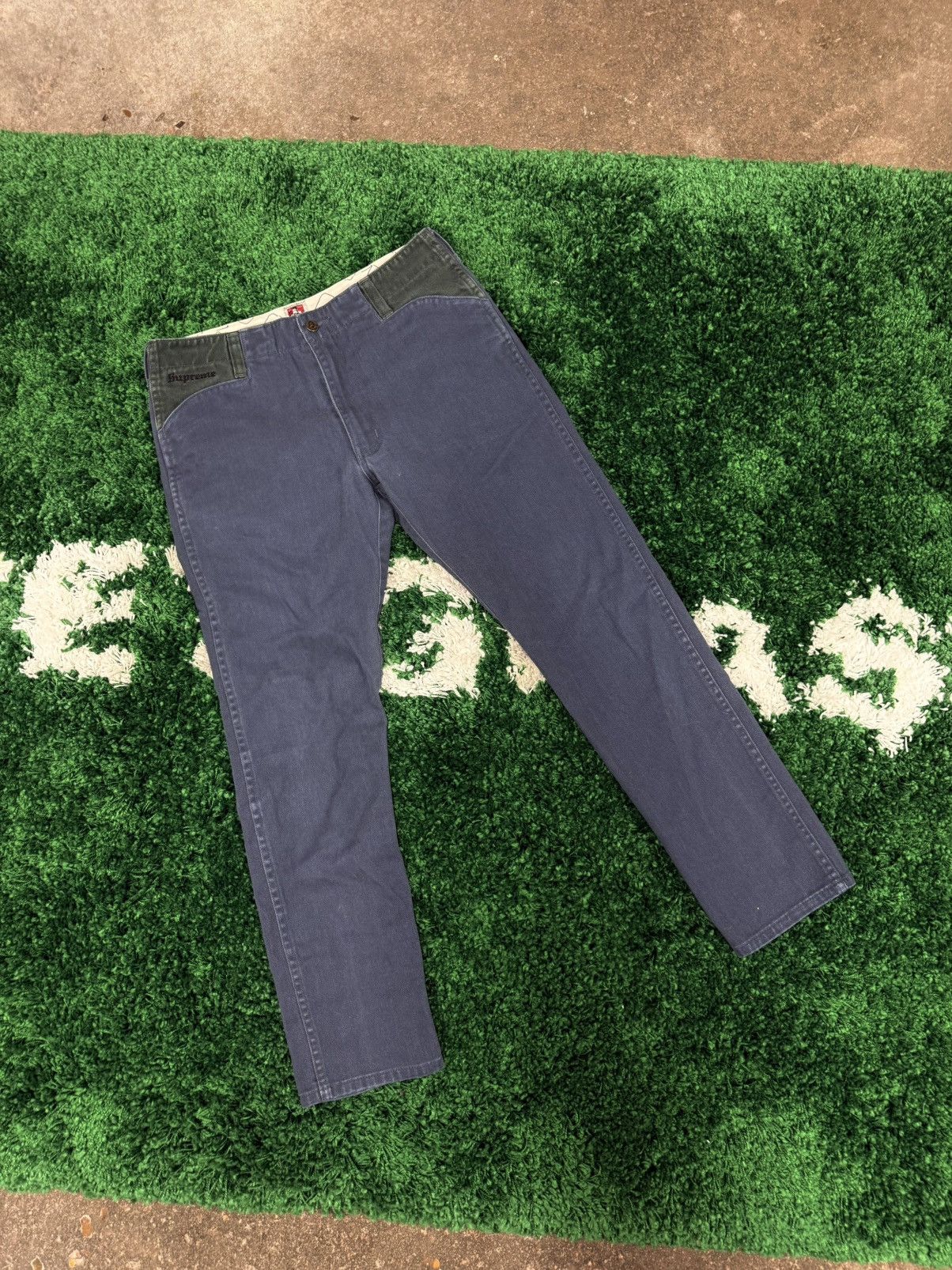 Ben Davis × Supreme RARE Supreme x Ben Davis Navy Forest Green Work Pants 30 Size US 30 / EU 46 - 2 Thumbnail