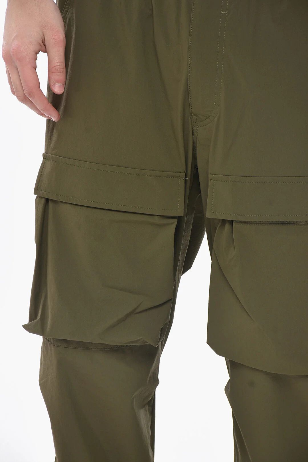 Givenchy og1mm0326 Stretch Nylon Cargo Pant in Military Green Size US 34 / EU 50 - 3 Thumbnail