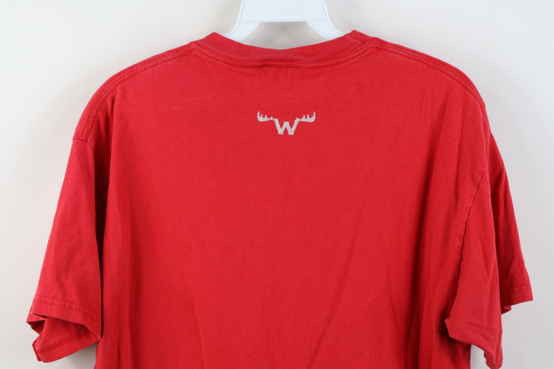 Hanes Vintage 90s Y2K Moosejaw Mountaineering Spell Out T-Shirt Size US M / EU 48-50 / 2 - 14 Thumbnail