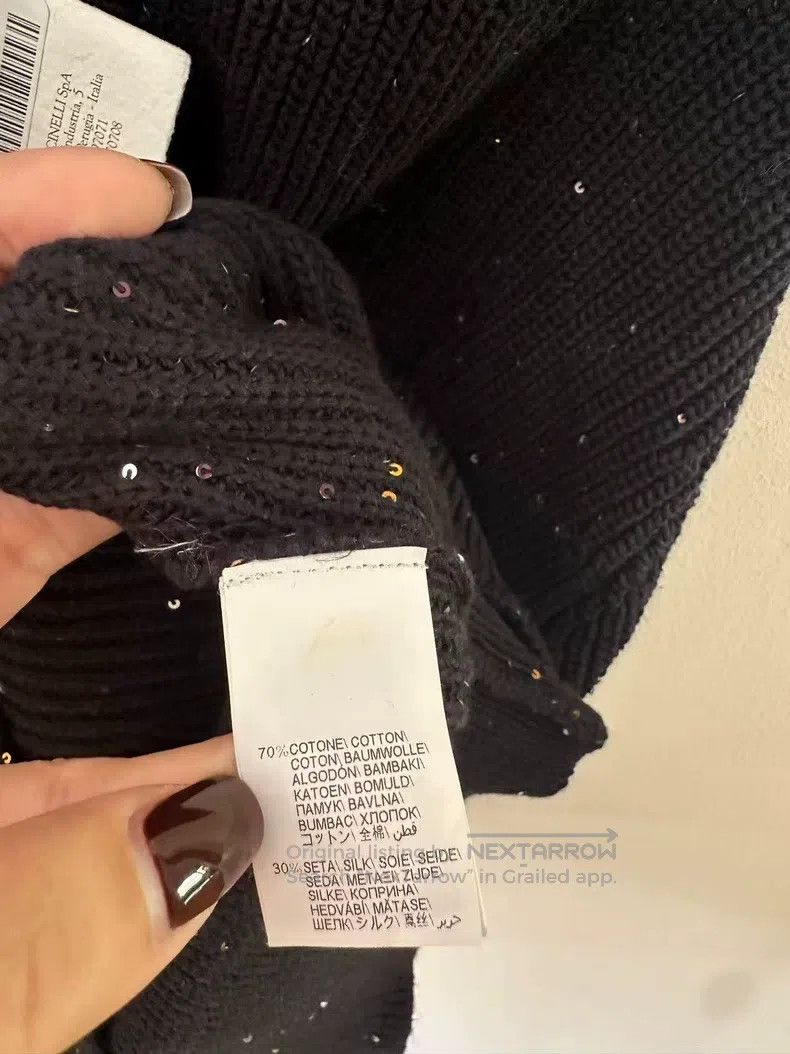 Brunello Cucinelli Brunello Cucinelli Sequined Cardigan Size L / US 10 / IT 46 - 5 Thumbnail