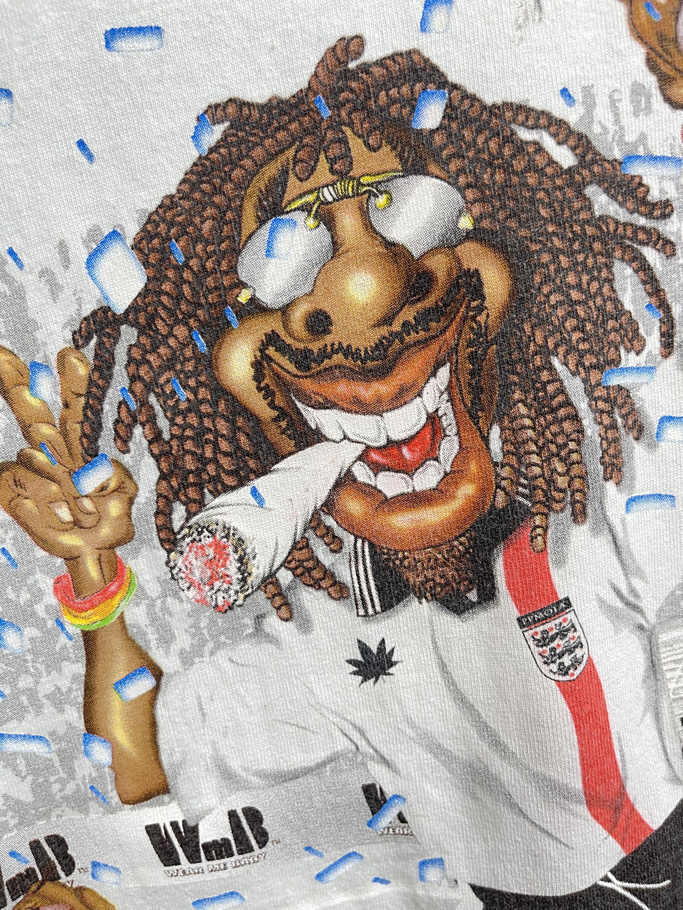 Vintage Vintage 90s Wear Me Baby Rasta Peace Parody tee XL Size US XL / EU 56 / 4 - 6 Thumbnail