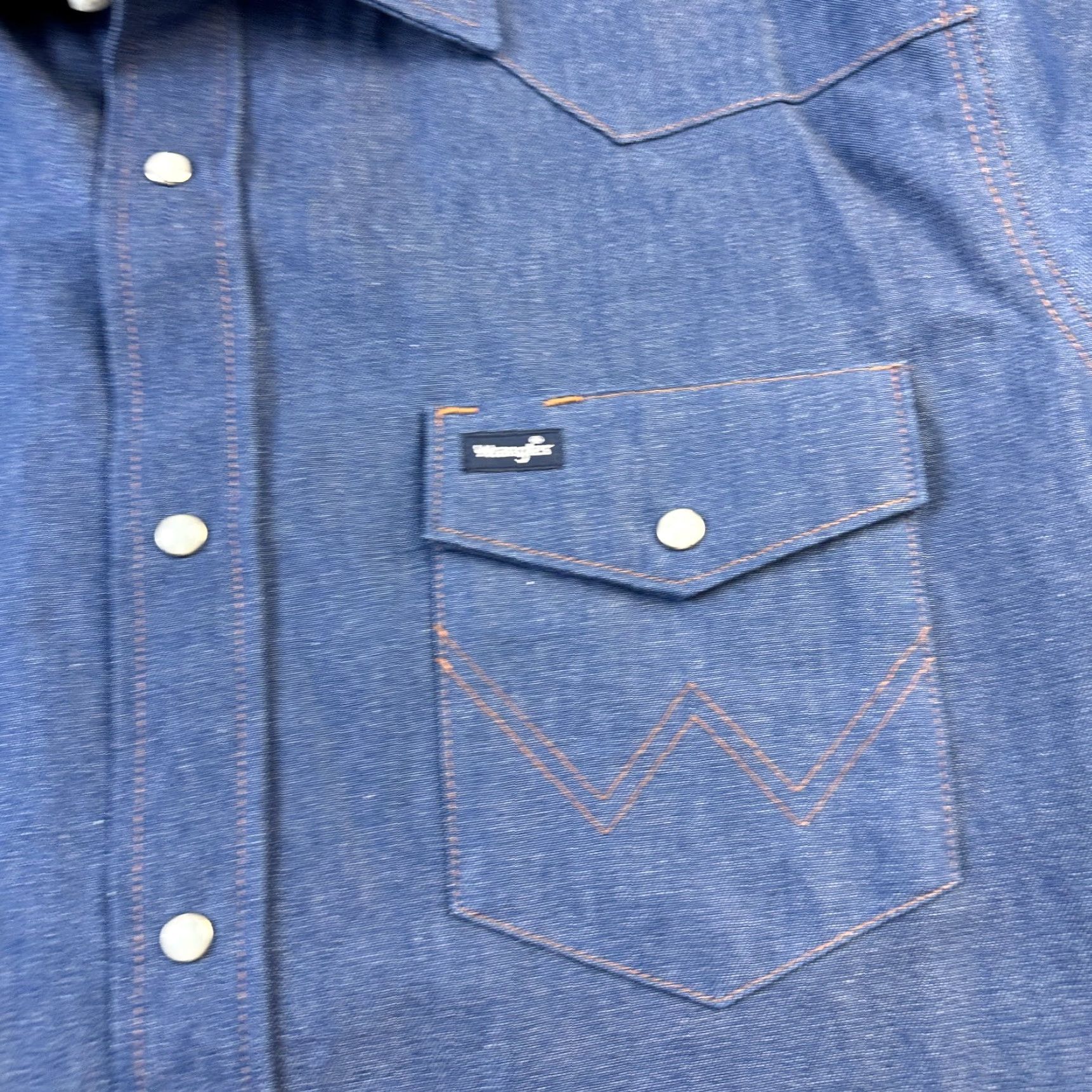 Wrangler Wrangler Shirt Mens Large Blue Denim Pearl Snap Western Size US L / EU 52-54 / 3 - 4 Thumbnail