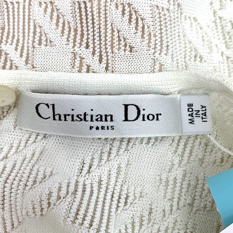 Dior Dior White checkered full-print round-neck long-sleeved ir Size XS / US 0-2 / IT 36-38 - 5 Thumbnail