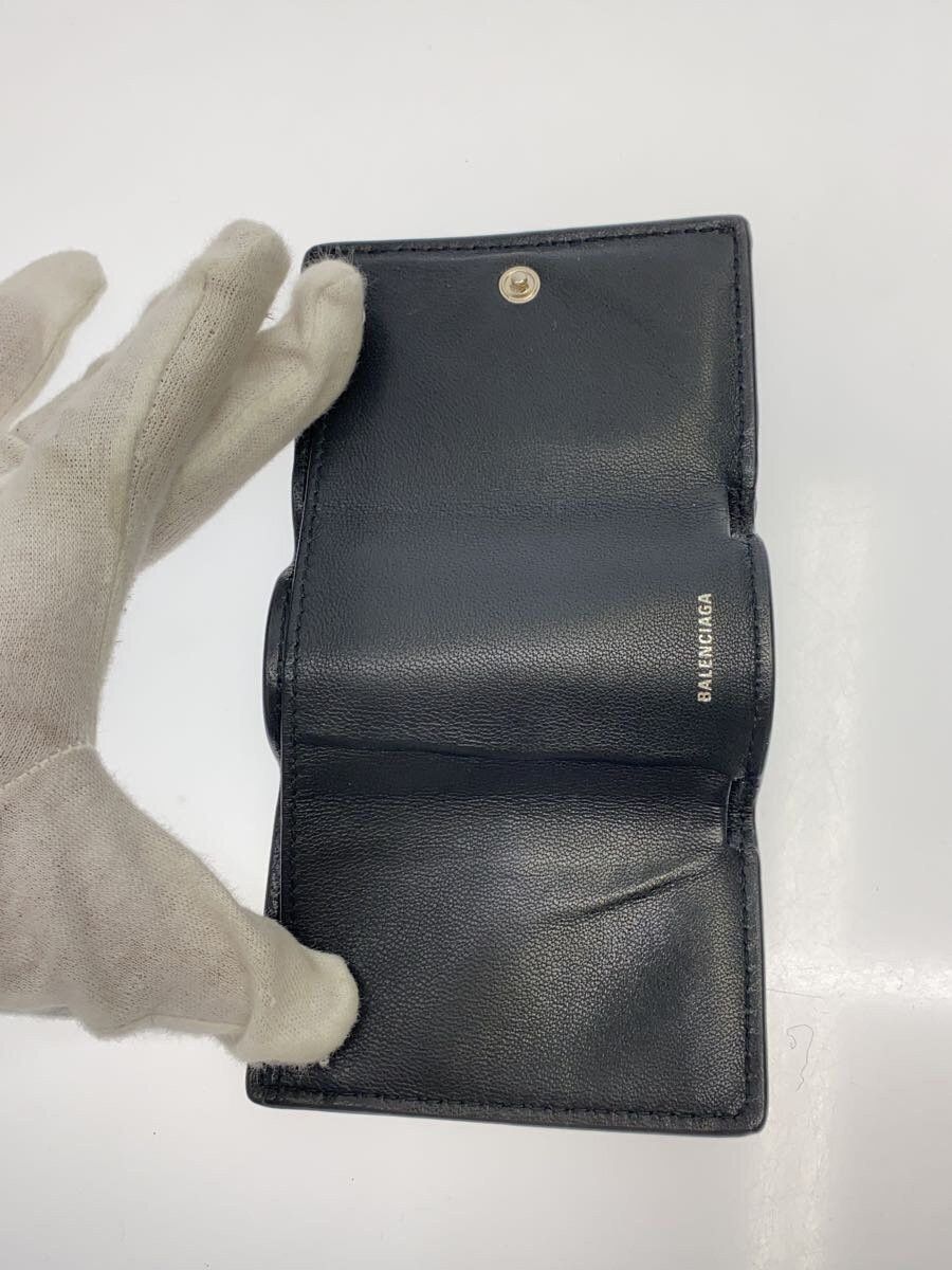 Balenciaga Balenciaga Tri-Fold Wallet Black Size ONE SIZE - 4 Thumbnail