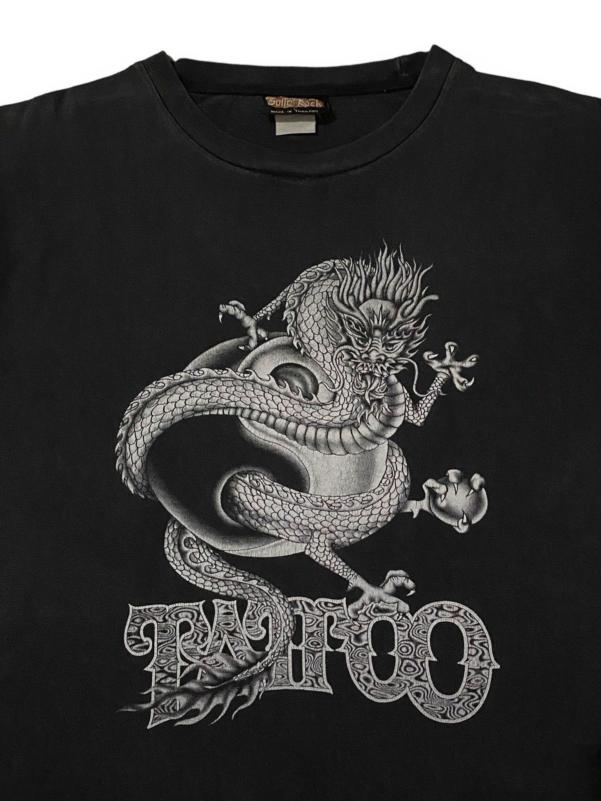 Beauty Beast × Vintage Vintage Bootleg Solid Rock Dragon Warrior Tattoo Tshirt Size US L / EU 52-54 / 3 - 3 Thumbnail