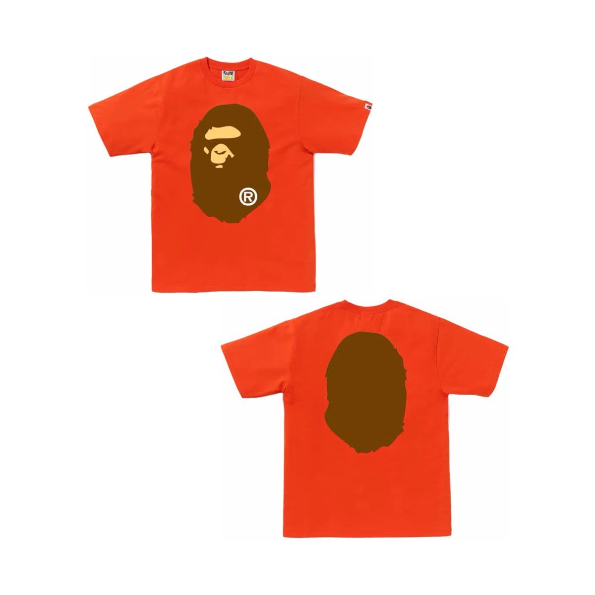 image of Bape Big Ape Head Tee Orange, Men's (Size 2XL)