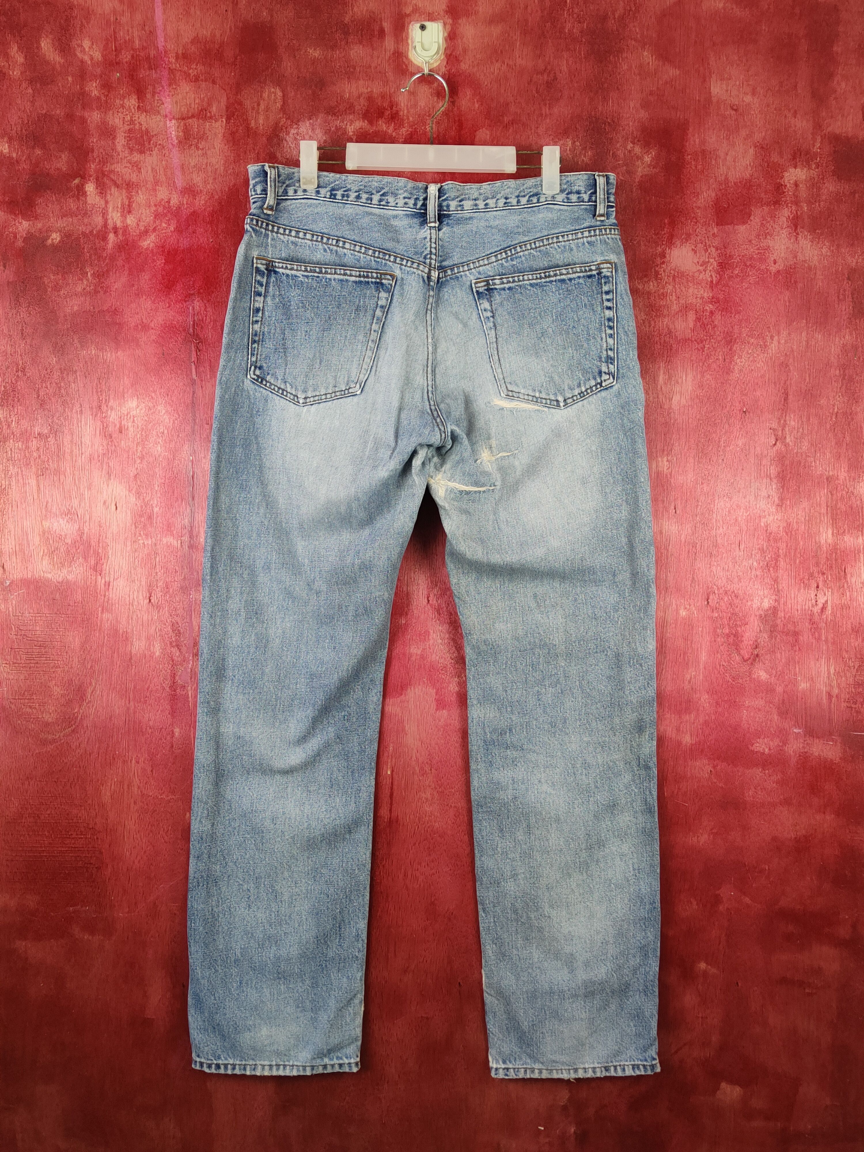 Japanese Brand Topvalu Blue Distressed Ripped Jeans #S2143 Size US 35 - 8 Thumbnail
