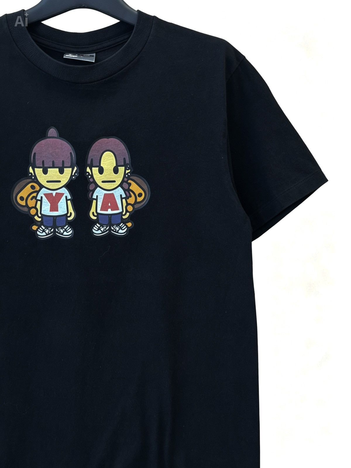 Bape black A Bathing Ape "Puffy Amiyumi" Baby Milo t-shirt . Size US M / EU 48-50 / 2 - 2 Thumbnail