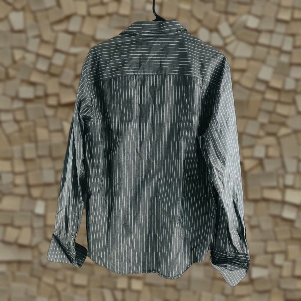 Perry Ellis Perry Ellis Shirt Men’s Size Large White Gray Long Sleeve Striped Button Up Size US L / EU 52-54 / 3 - 1 Thumbnail