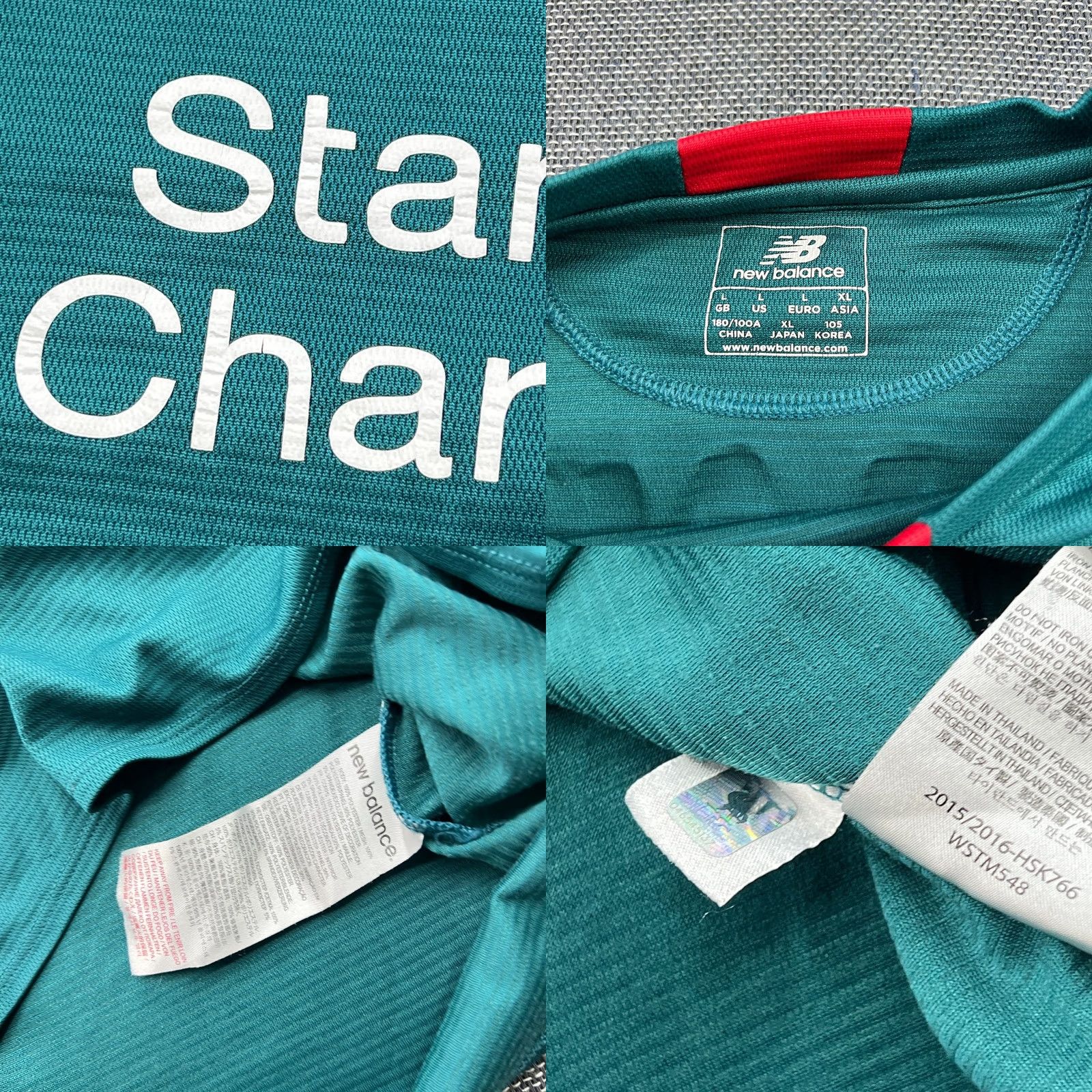New Balance Liverpool 2015 2016 Goalkeeper Football Jersey Mens Large New Balance Shirt, Green, Long Sleeve, Moisture Wicking, Quick Dry, Football Size US L / EU 52-54 / 3 - 9 Thumbnail