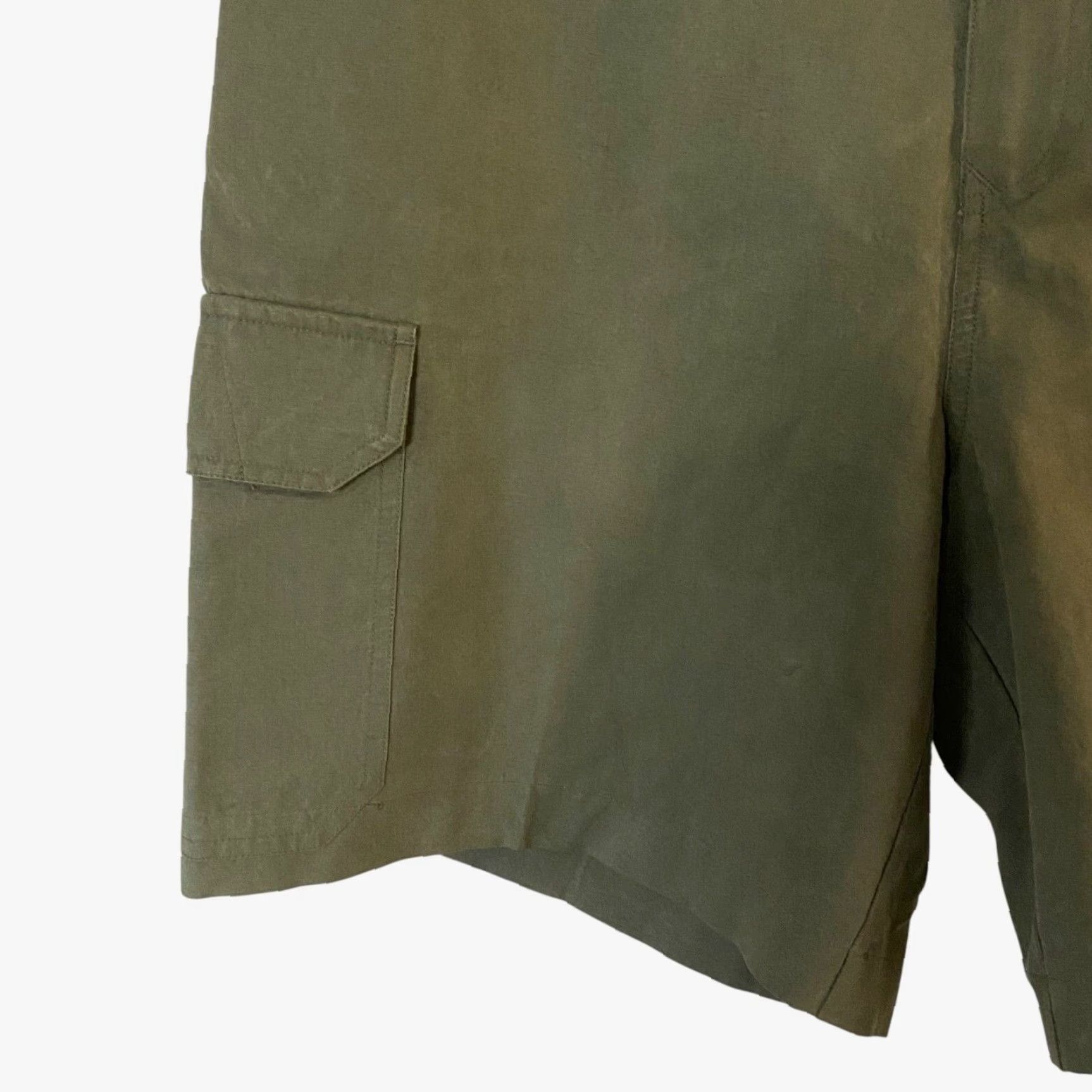 Tommy Bahama Tommy Bahama Silk Cargo Shorts Olive Green Mens Size W35 Relaxed-Fit Casual Size US 35 - 6 Thumbnail